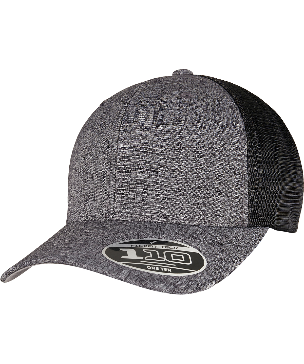 110 mesh 2-tone cap (110MT) - Melange Charcoal/Black