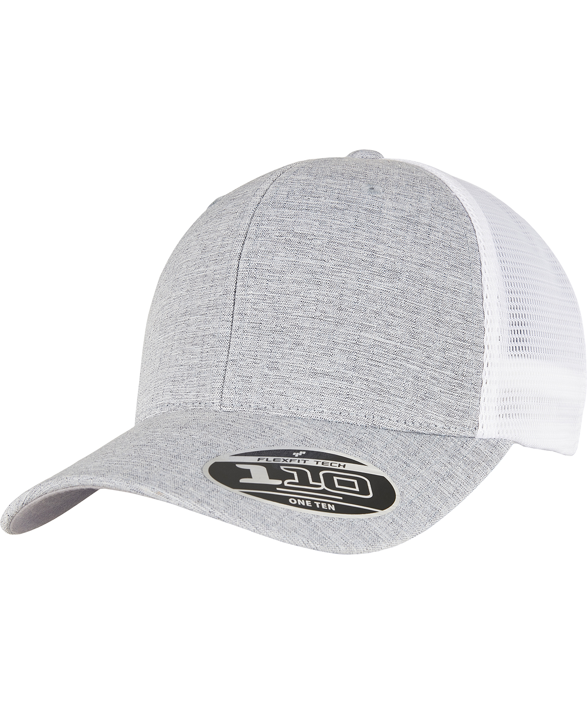110 mesh 2-tone cap (110MT) - Melange Silver/White