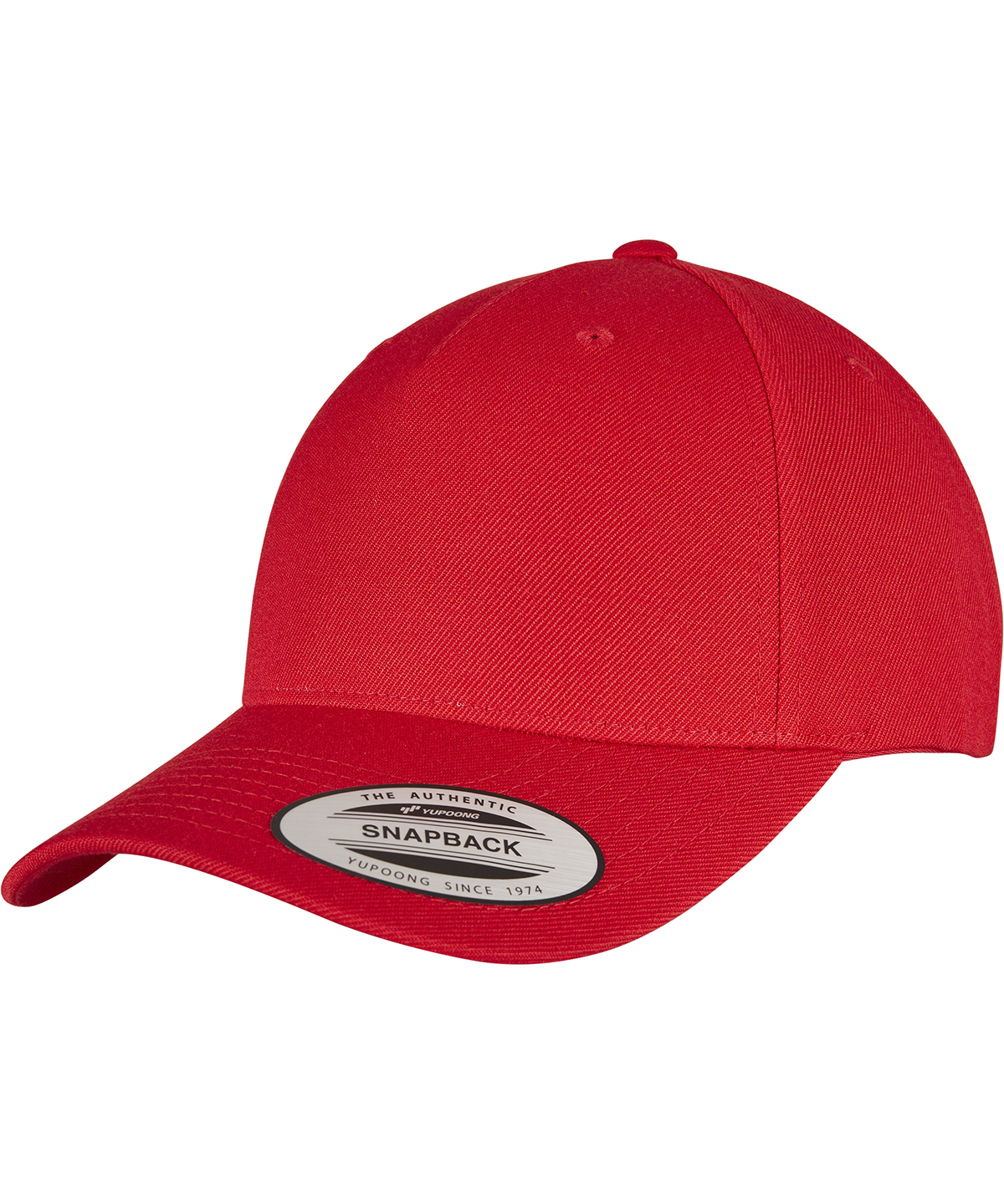 YP classics 5-panel premium curved visor snapback cap (5789M) - Red