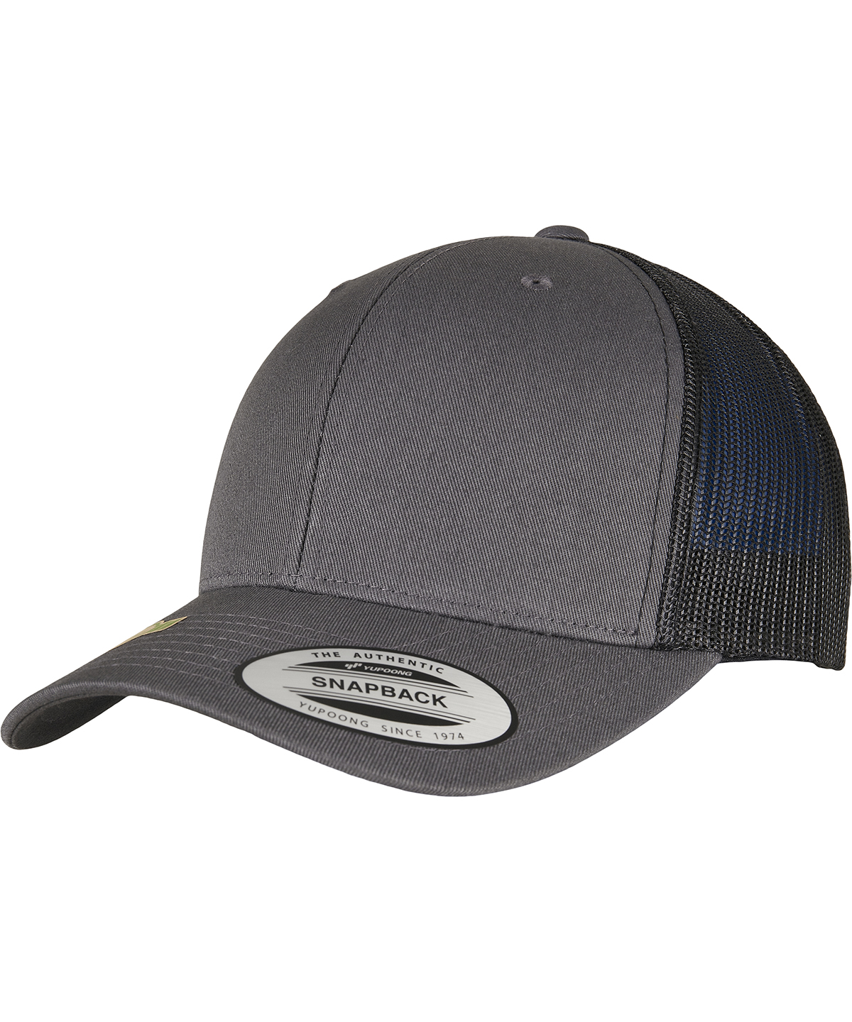 YP classics recycled retro trucker cap 2-tone (6606RT) - Charcoal/Black