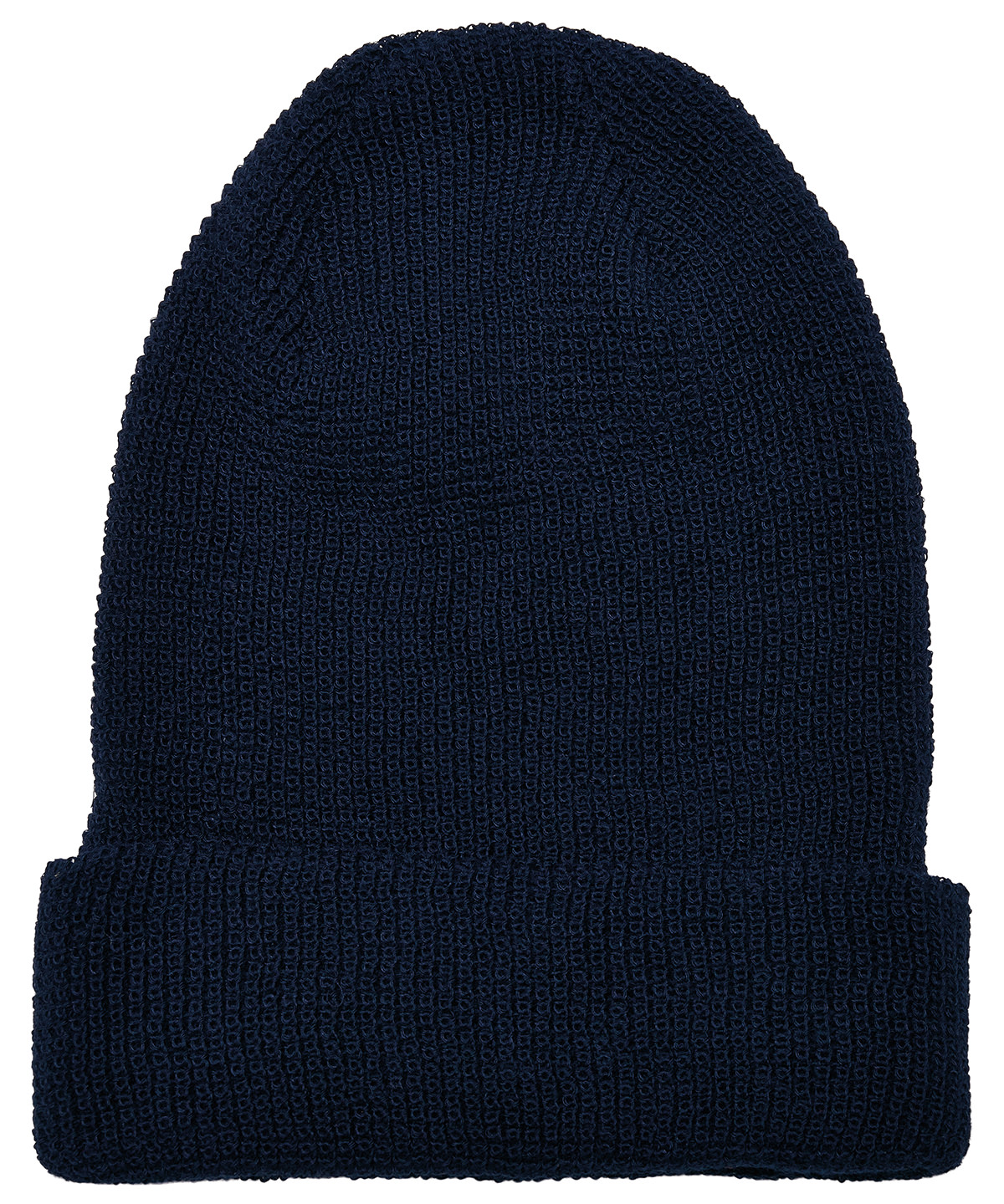 Recycled yarn waffle knit beanie (1505RY) - Navy