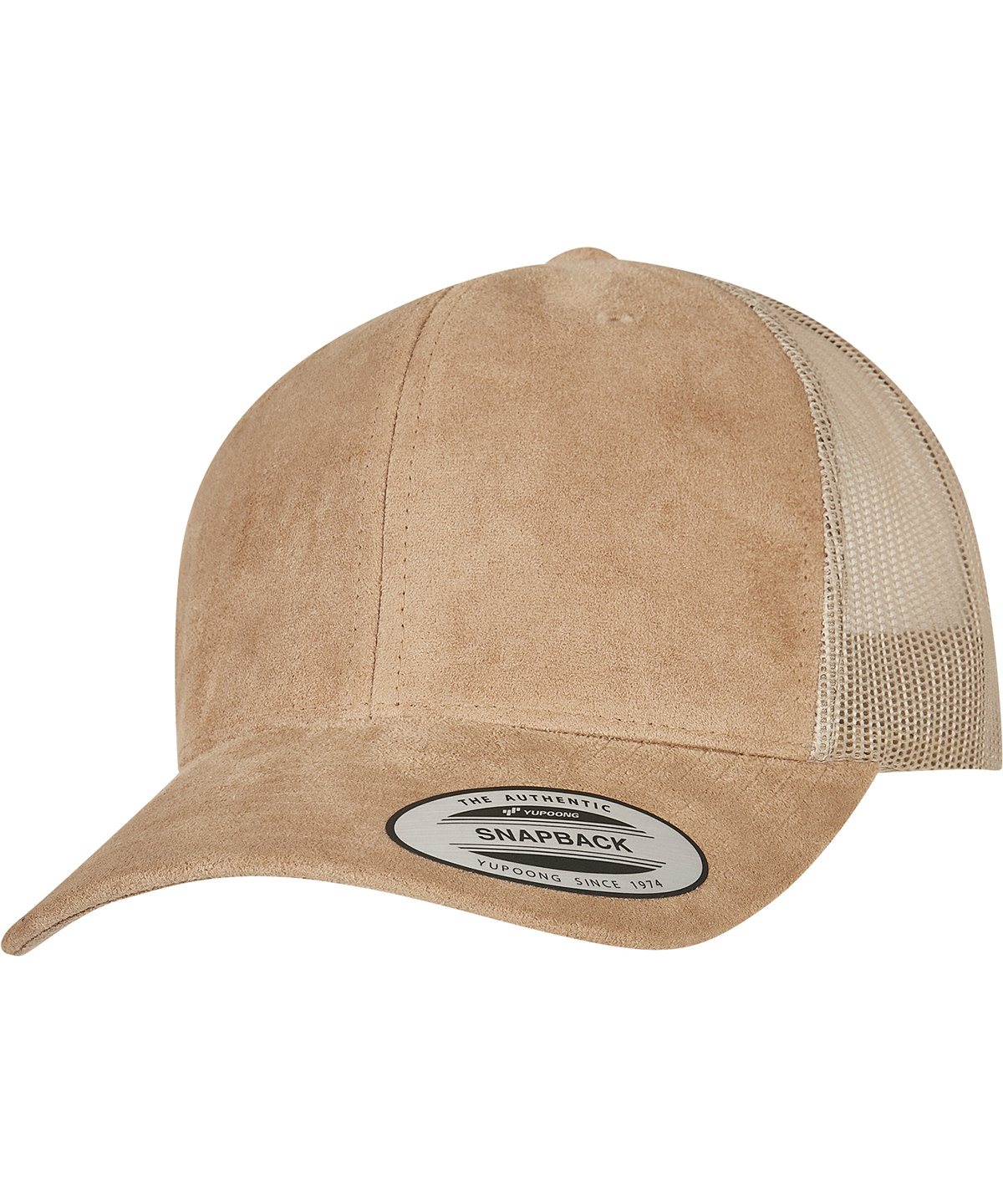 Imitation suede leather trucker cap (6606SU) - Khaki