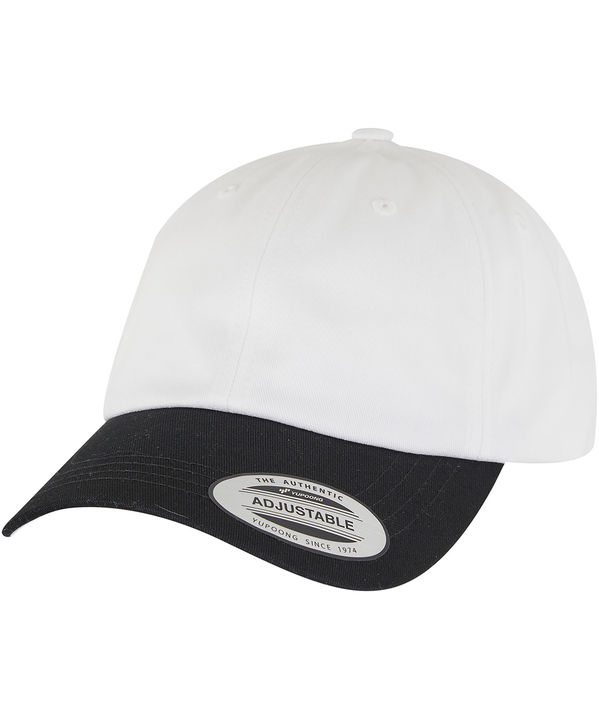 Low-profile cotton twill two-toned (6245CMT) - White/Black