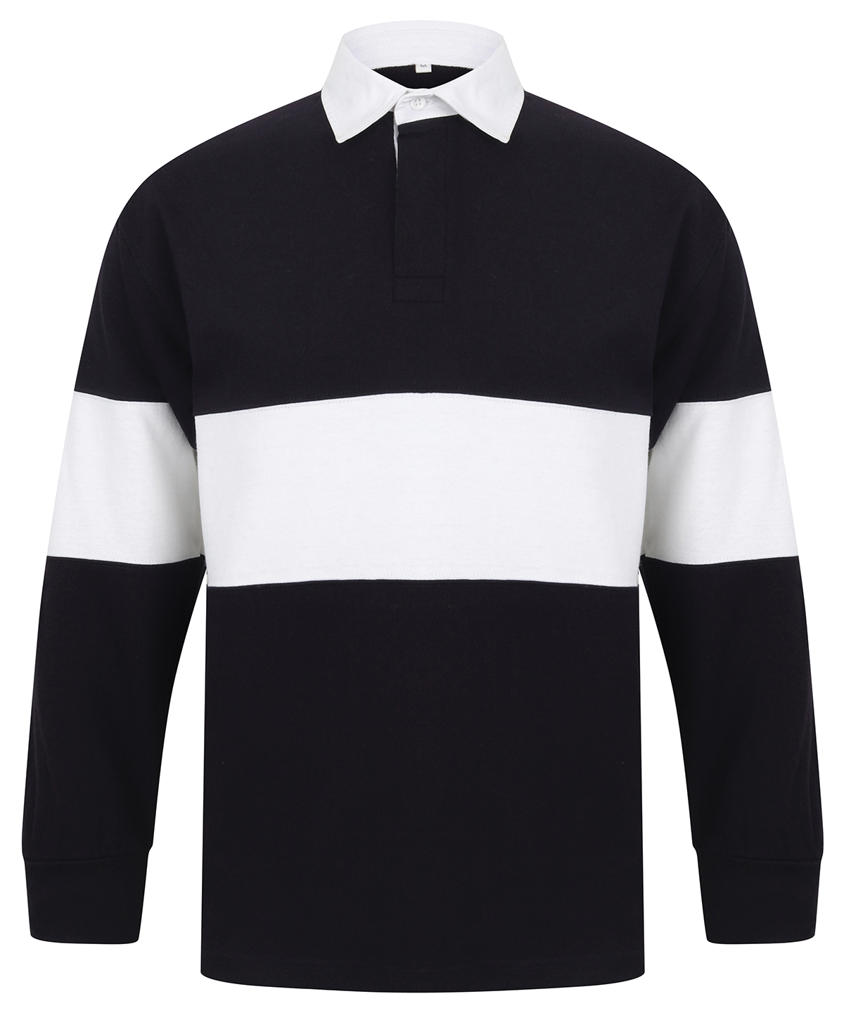 Panelled rugby shirt - Navy/White