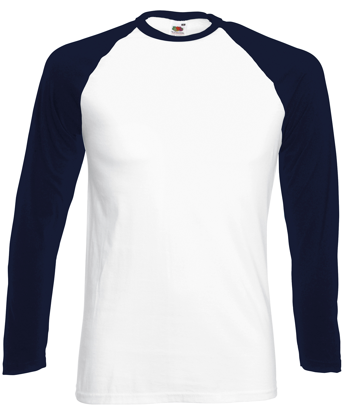 Long sleeve baseball T - White/Deep Navy