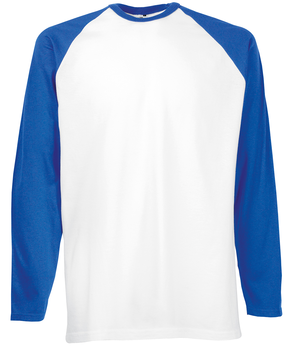 Long sleeve baseball T - White/Royal Blue