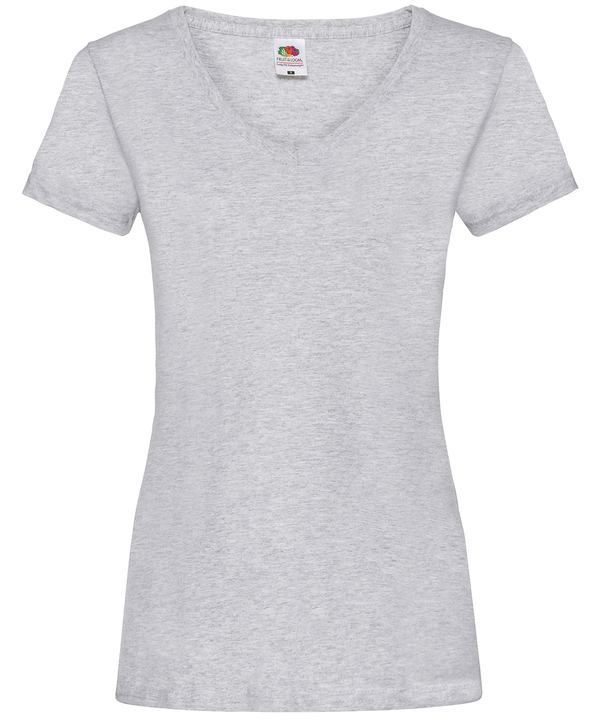 Women's valueweight v-neck T - Heather Grey