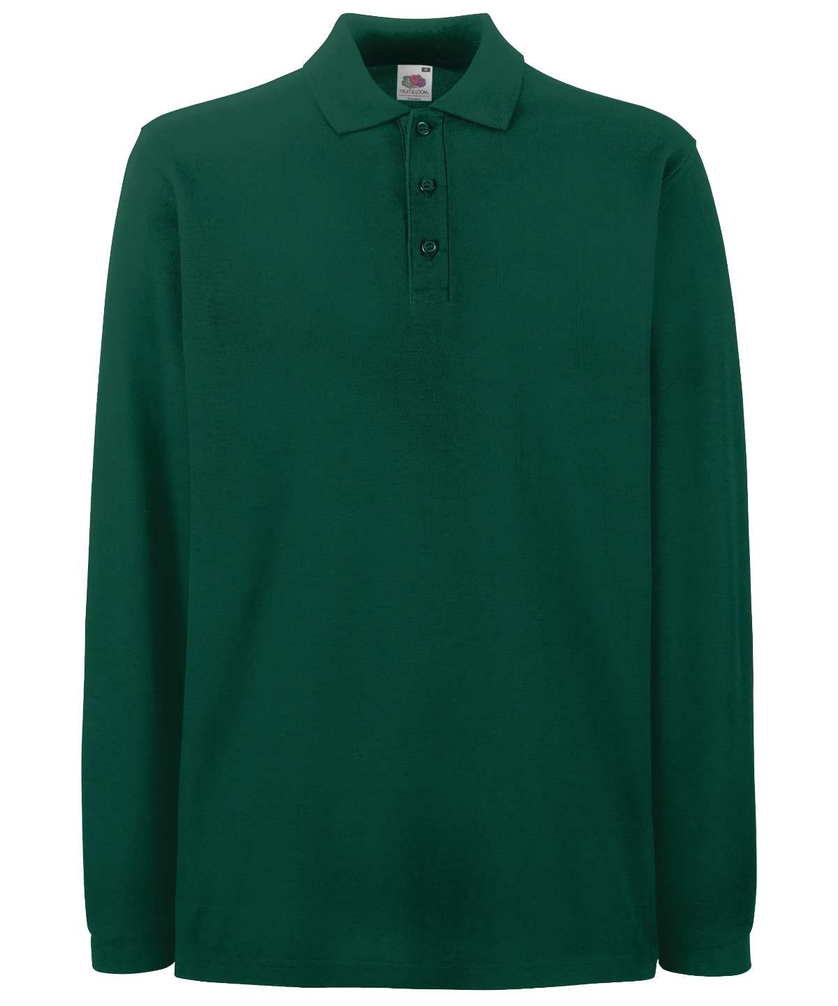 Premium long sleeve polo - Forest Green