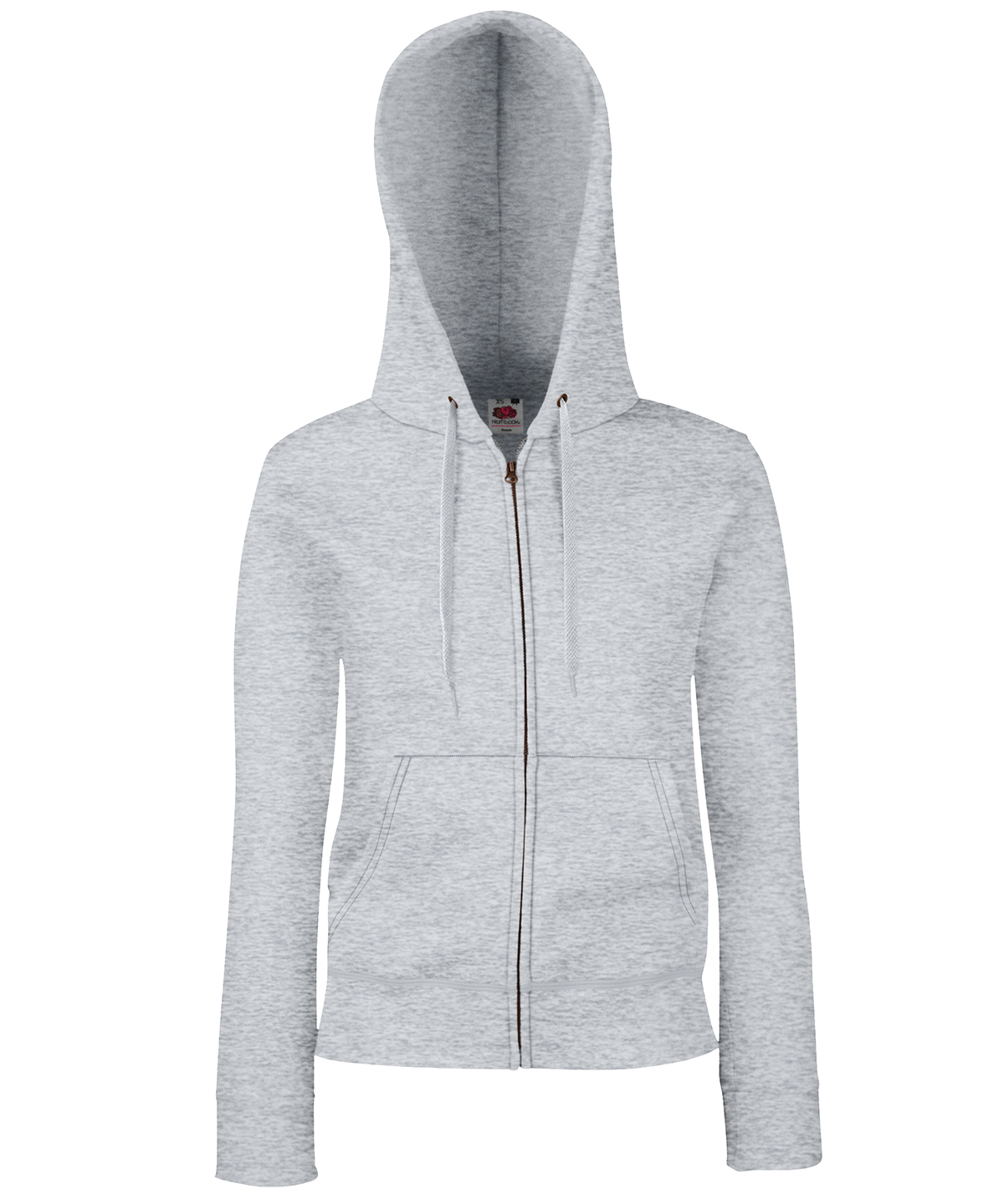 Women's premium 70/30 hooded sweatshirt jacket - Heather Grey