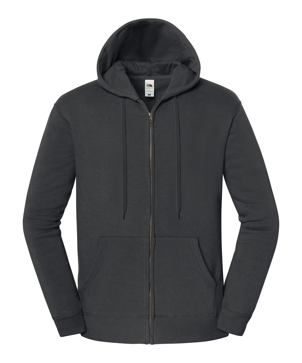 Iconic premium hooded sweat jacket - Light Graphite