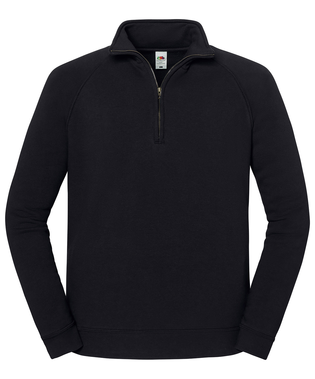 Iconic premium zip-neck sweat - Black