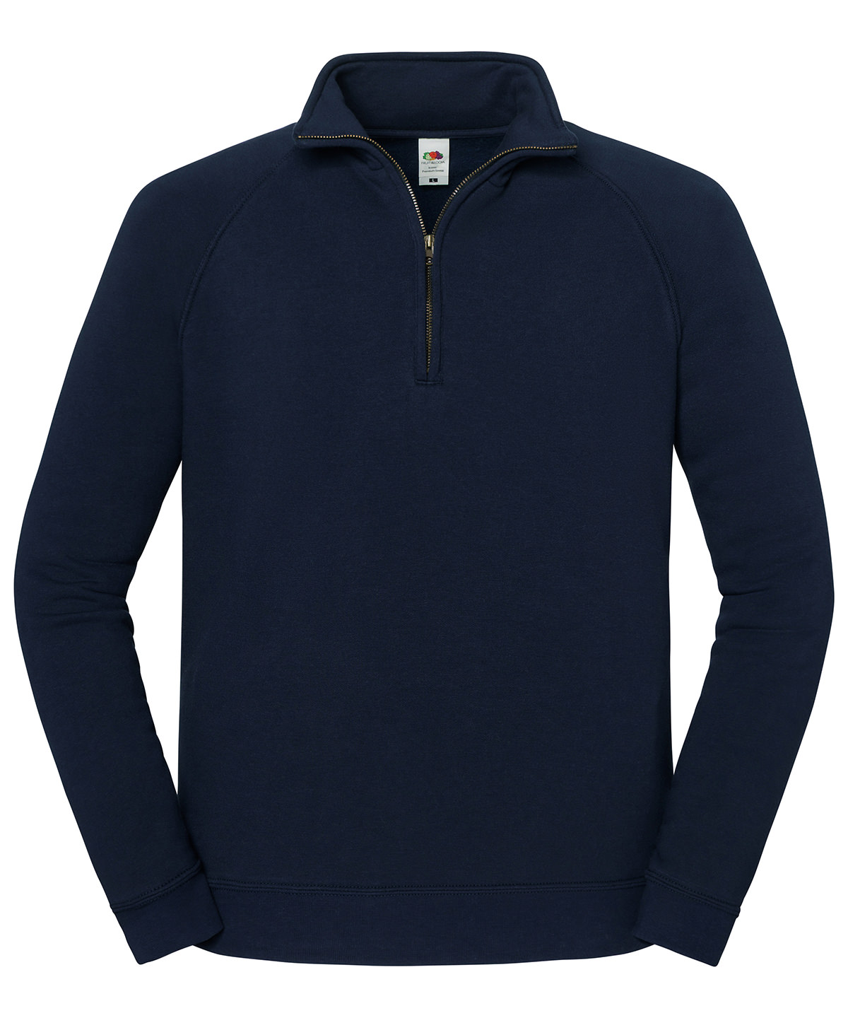 Iconic premium zip-neck sweat - Deep Navy