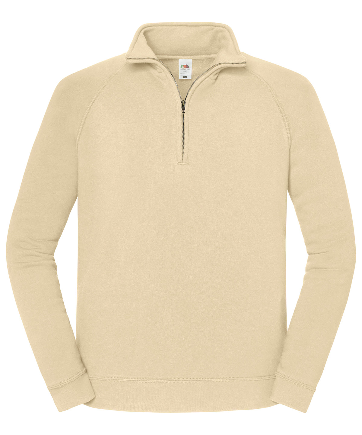 Iconic premium zip-neck sweat - Desert Sand