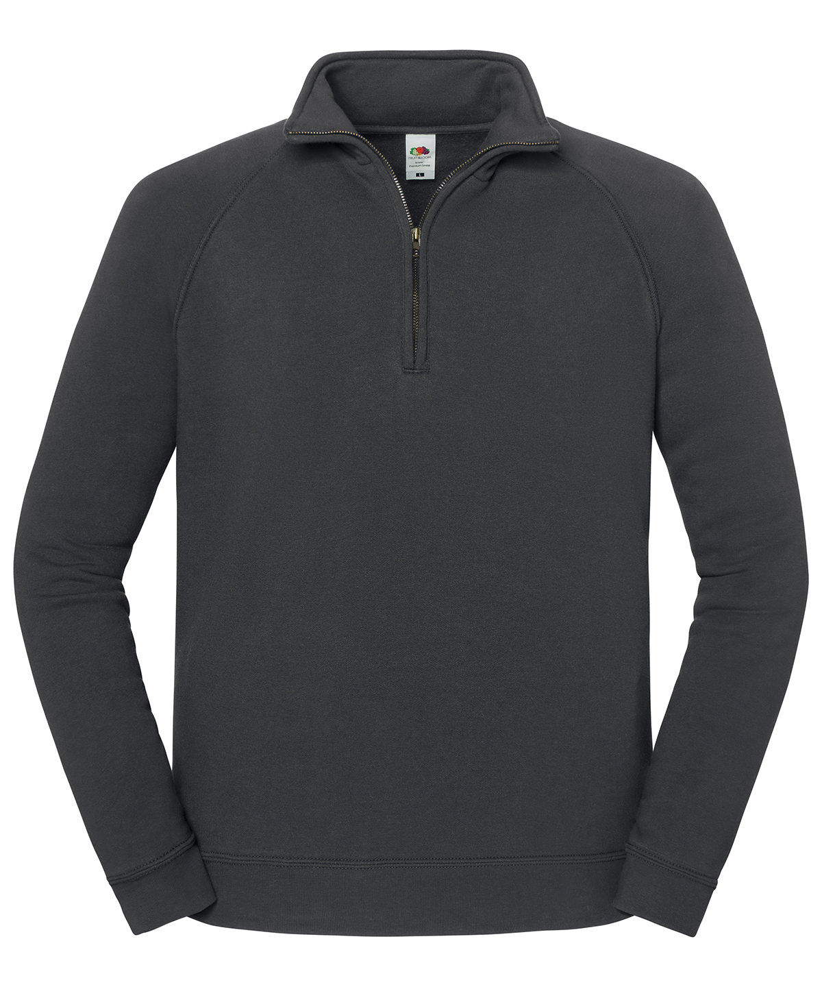 Iconic premium zip-neck sweat - Light Graphite