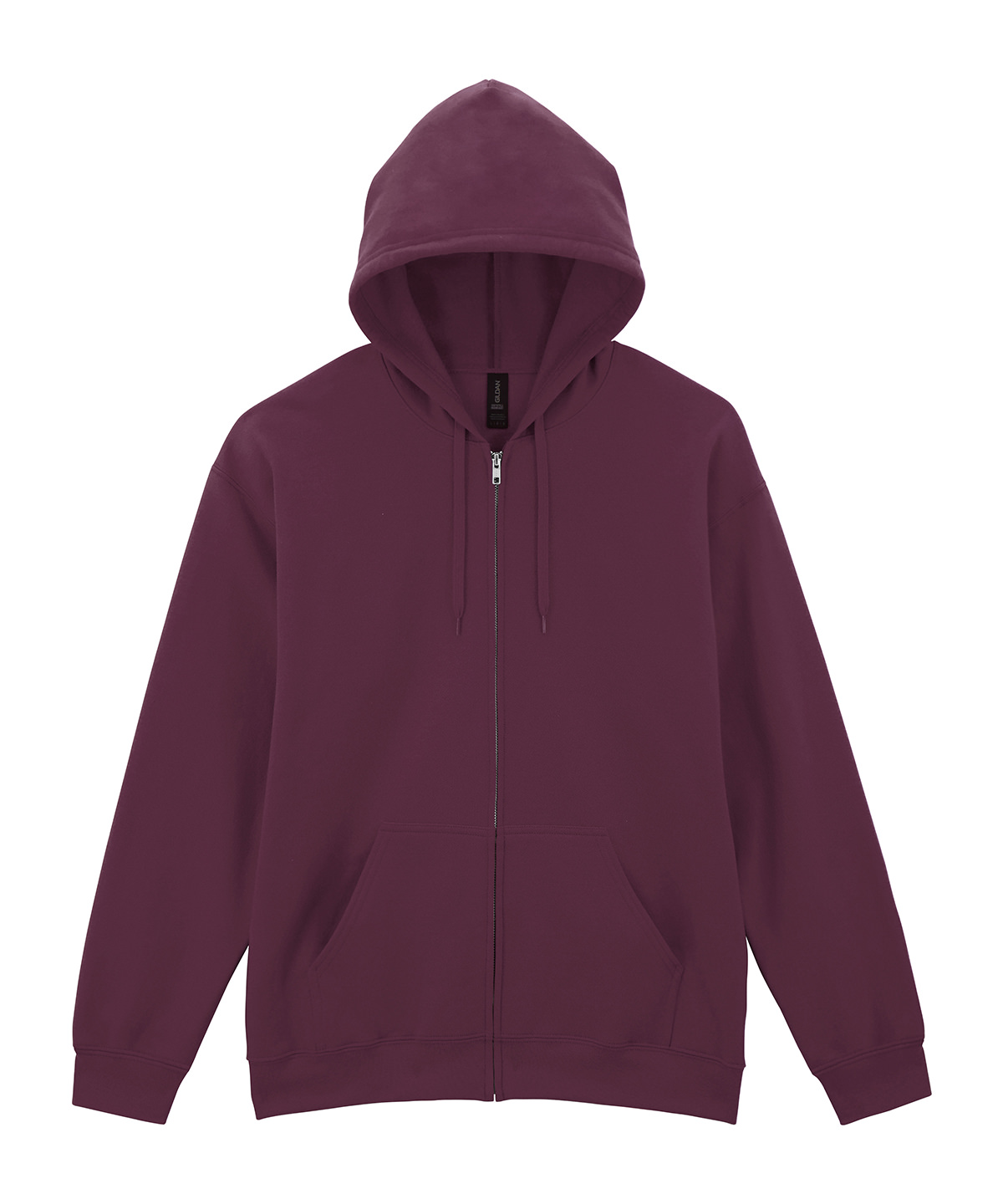Softstyle™ midweight fleece adult full-zip hooded sweatshirt - Maroon