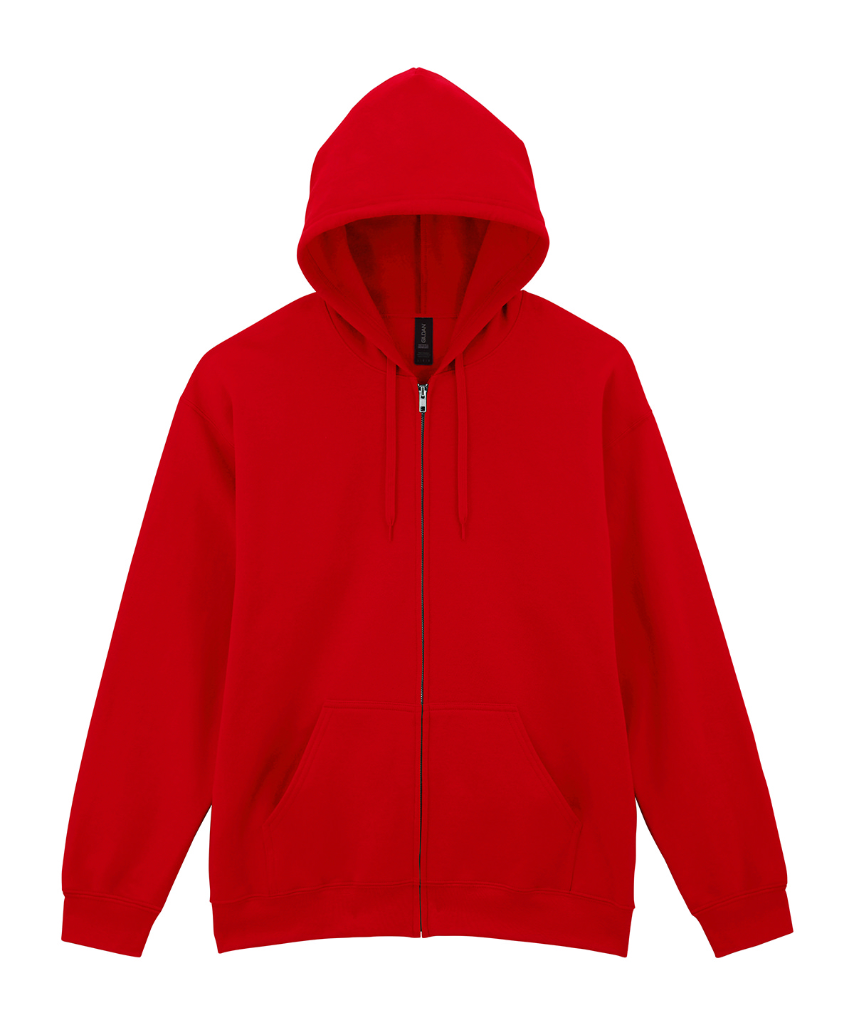 Softstyle™ midweight fleece adult full-zip hooded sweatshirt - Red