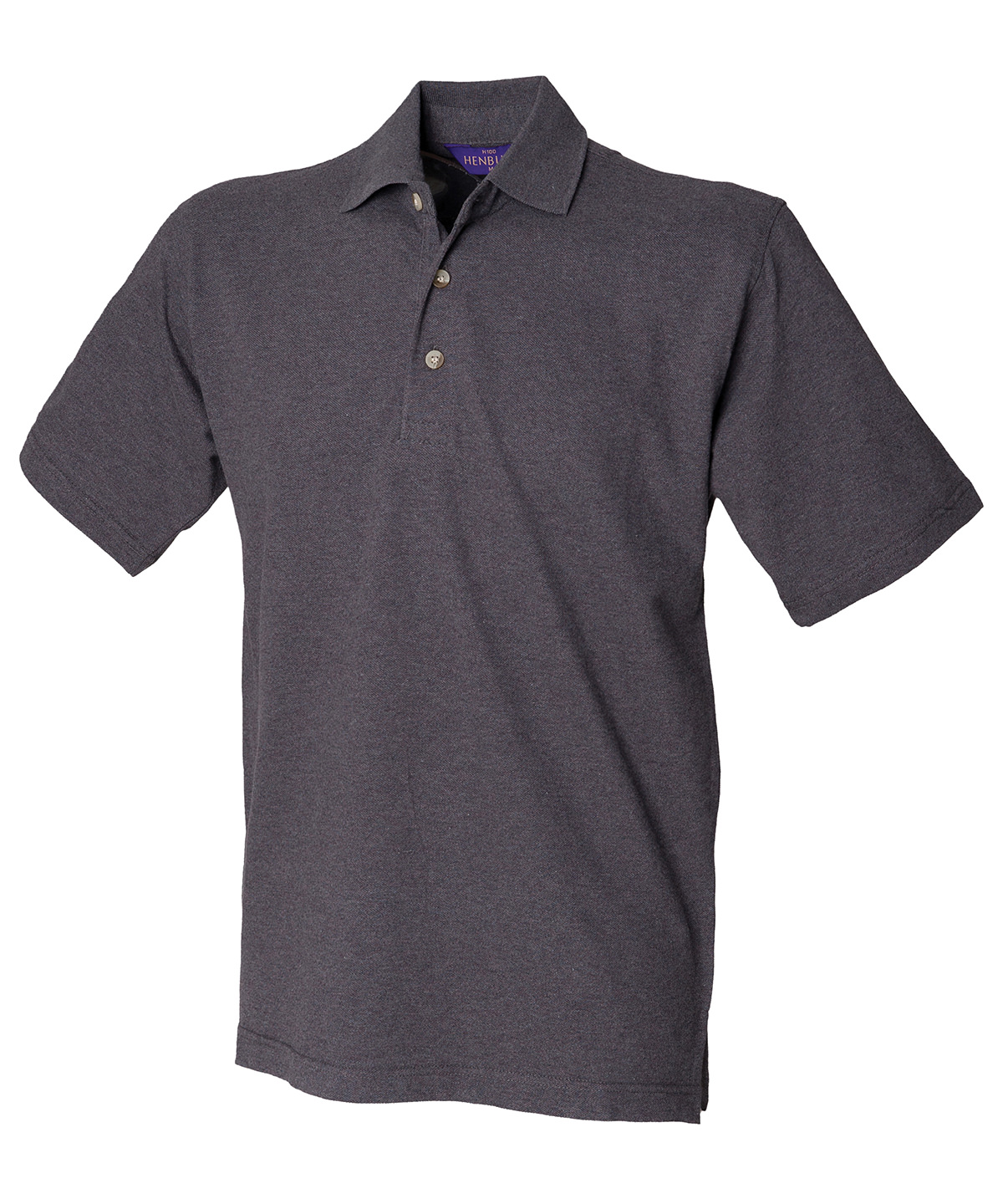 Henbury Classic Heavy Cotton Piqué Polo Shirt - Charcoal