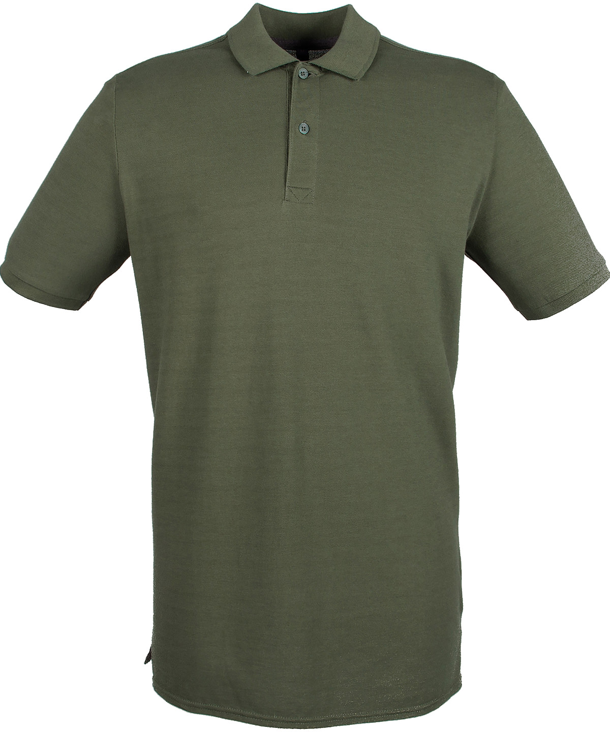 Henbury Modern Fit Cotton Piqué Polo Shirt - Olive