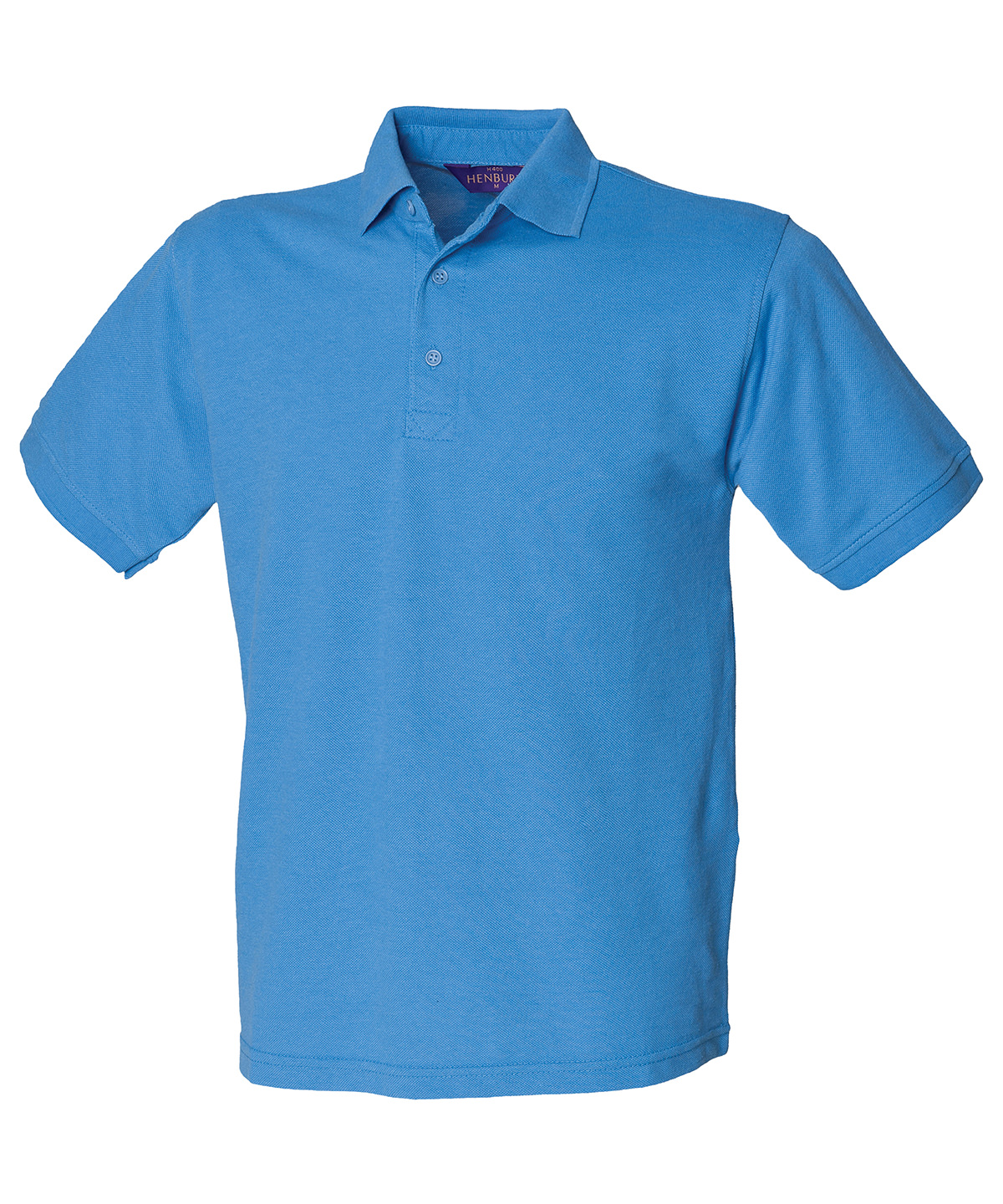 Henbury Heavy Poly/Cotton Piqué Polo Shirt - Mid Blue