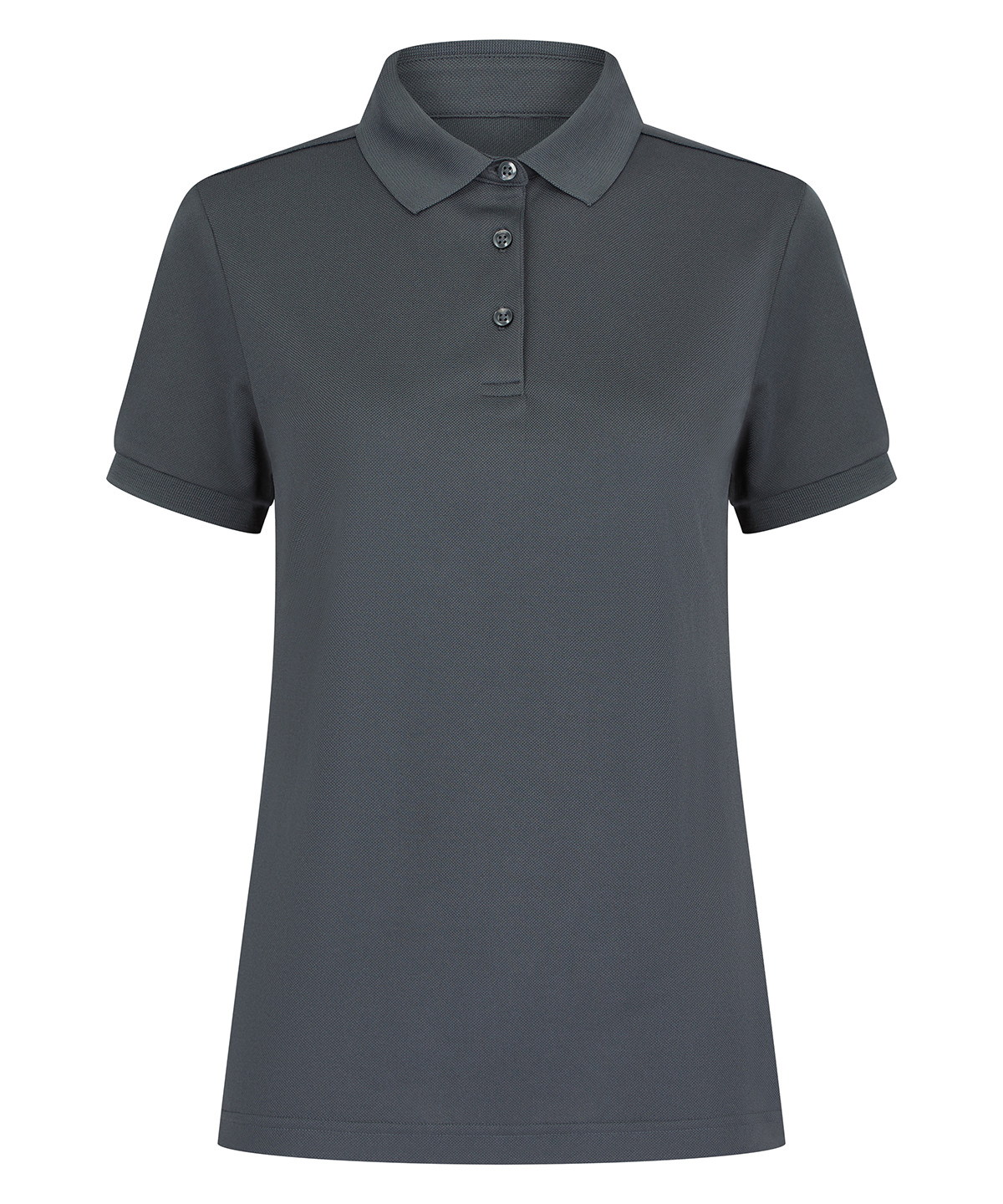 Henbury Ladies Recycled Polyester Polo Shirt - Charcoal Grey