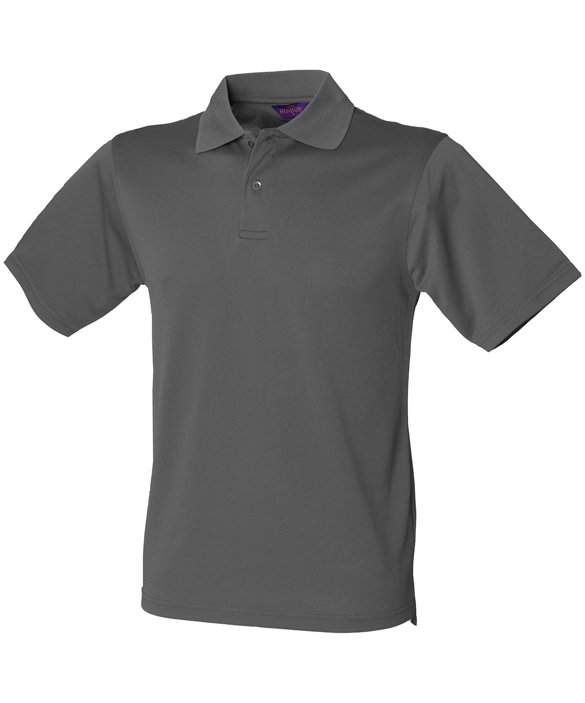 Henbury Coolplus® Wicking Piqué Polo Shirt - Charcoal Grey