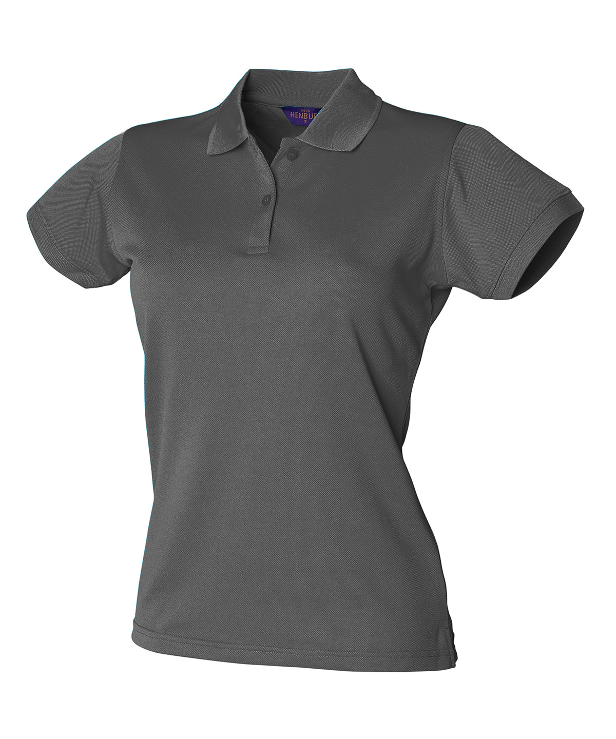 Henbury Ladies Coolplus® Wicking Piqué Polo Shirt - Charcoal Grey