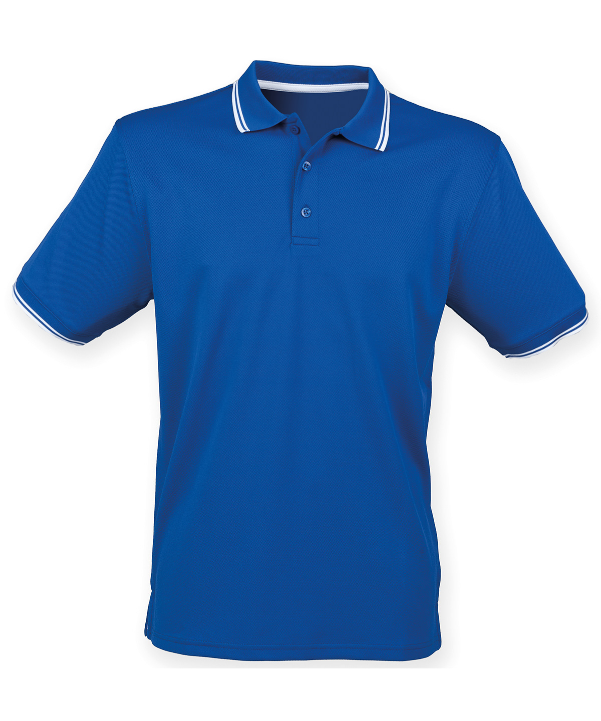 Henbury Coolplus® Tipped Polo Shirt - Royal/White