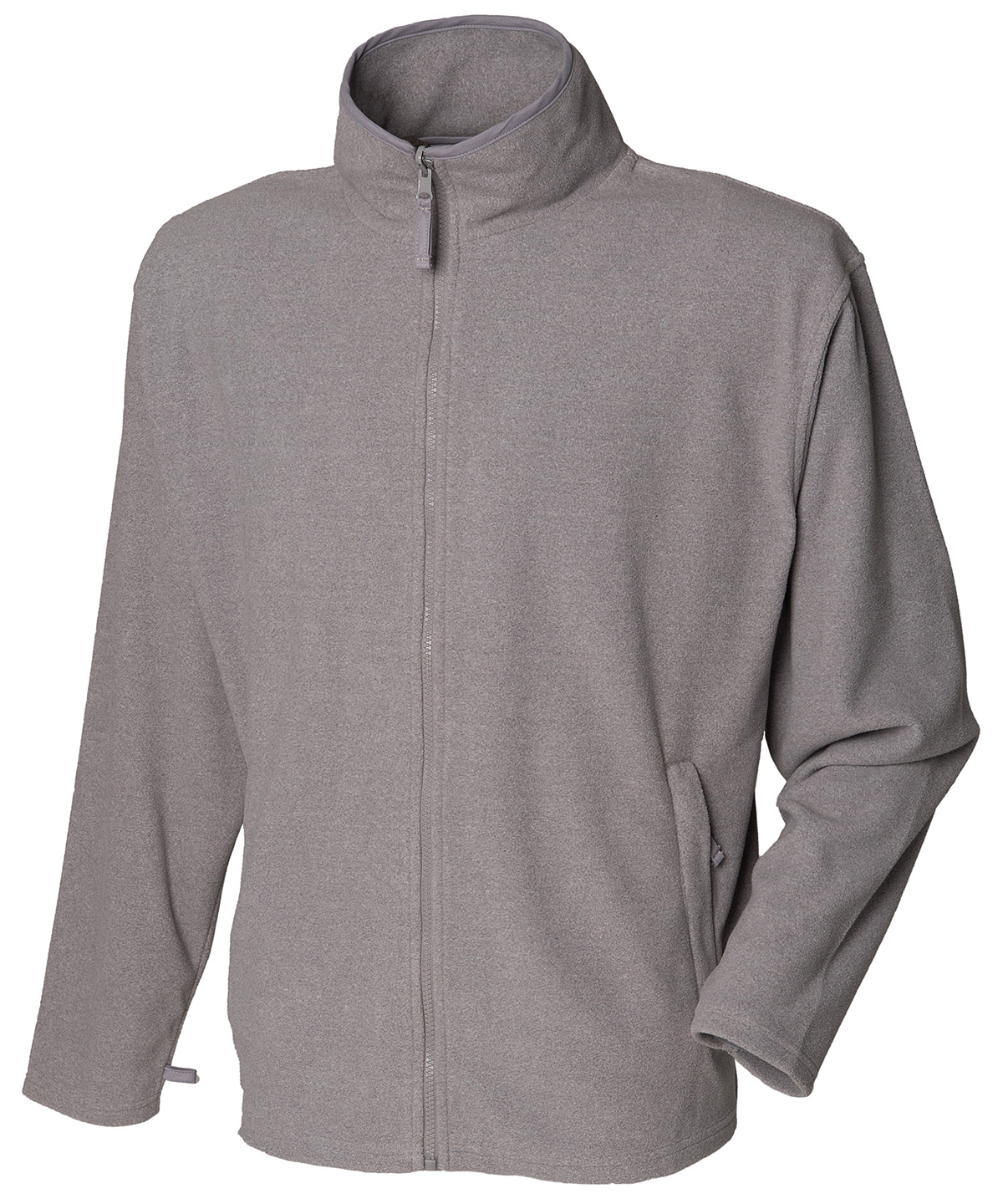 Henbury Micro Fleece Jacket - Heather Grey