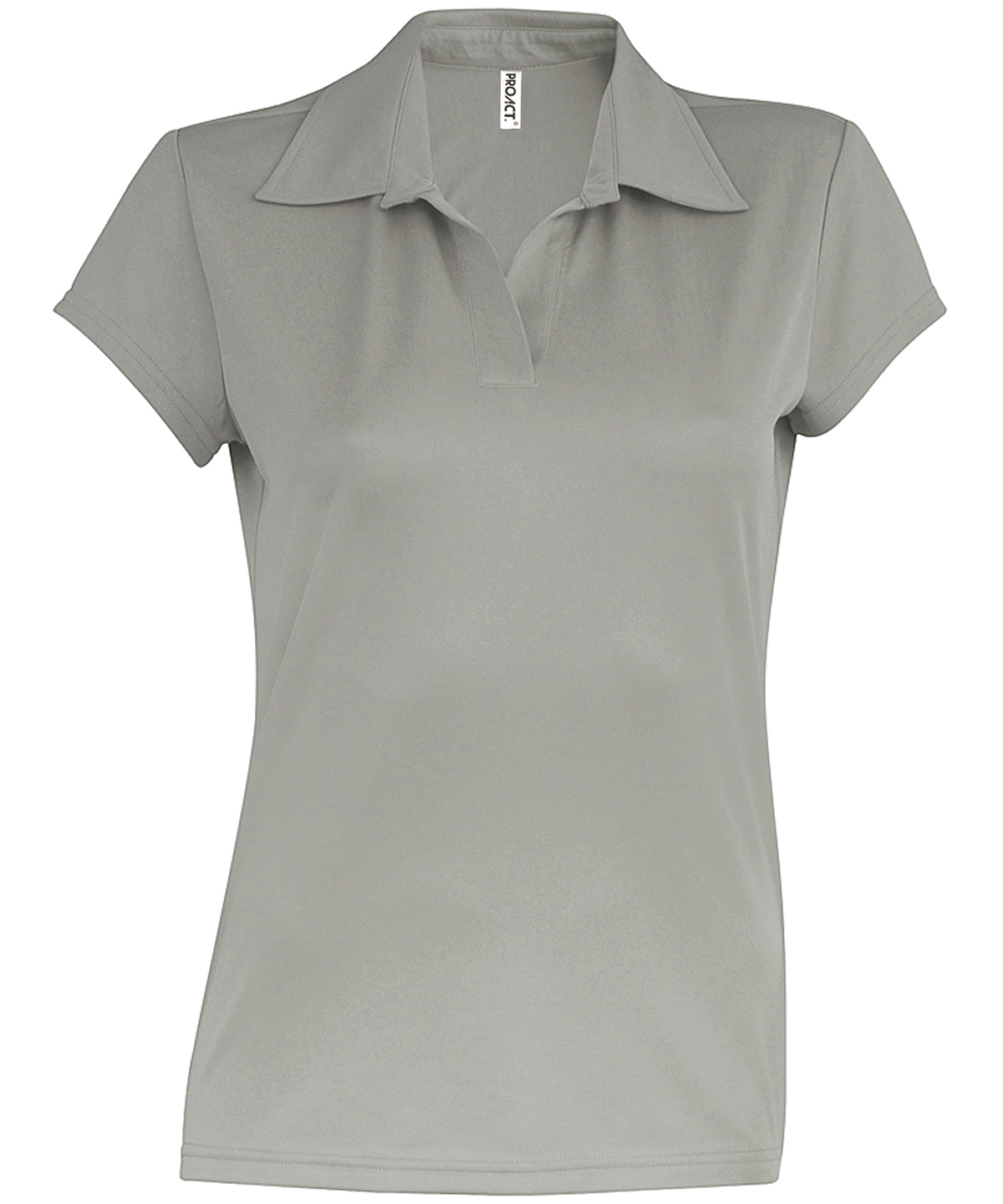 Ladies' short-sleeved polo shirt - Fine Grey