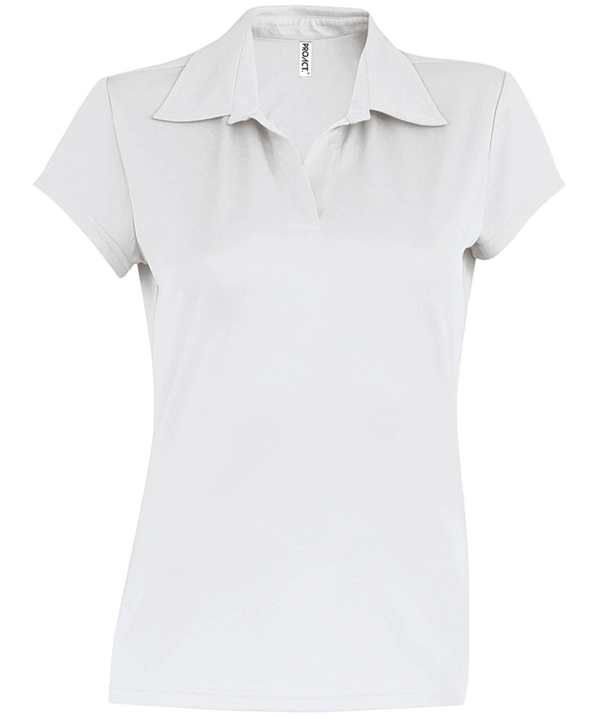 Ladies' short-sleeved polo shirt - White