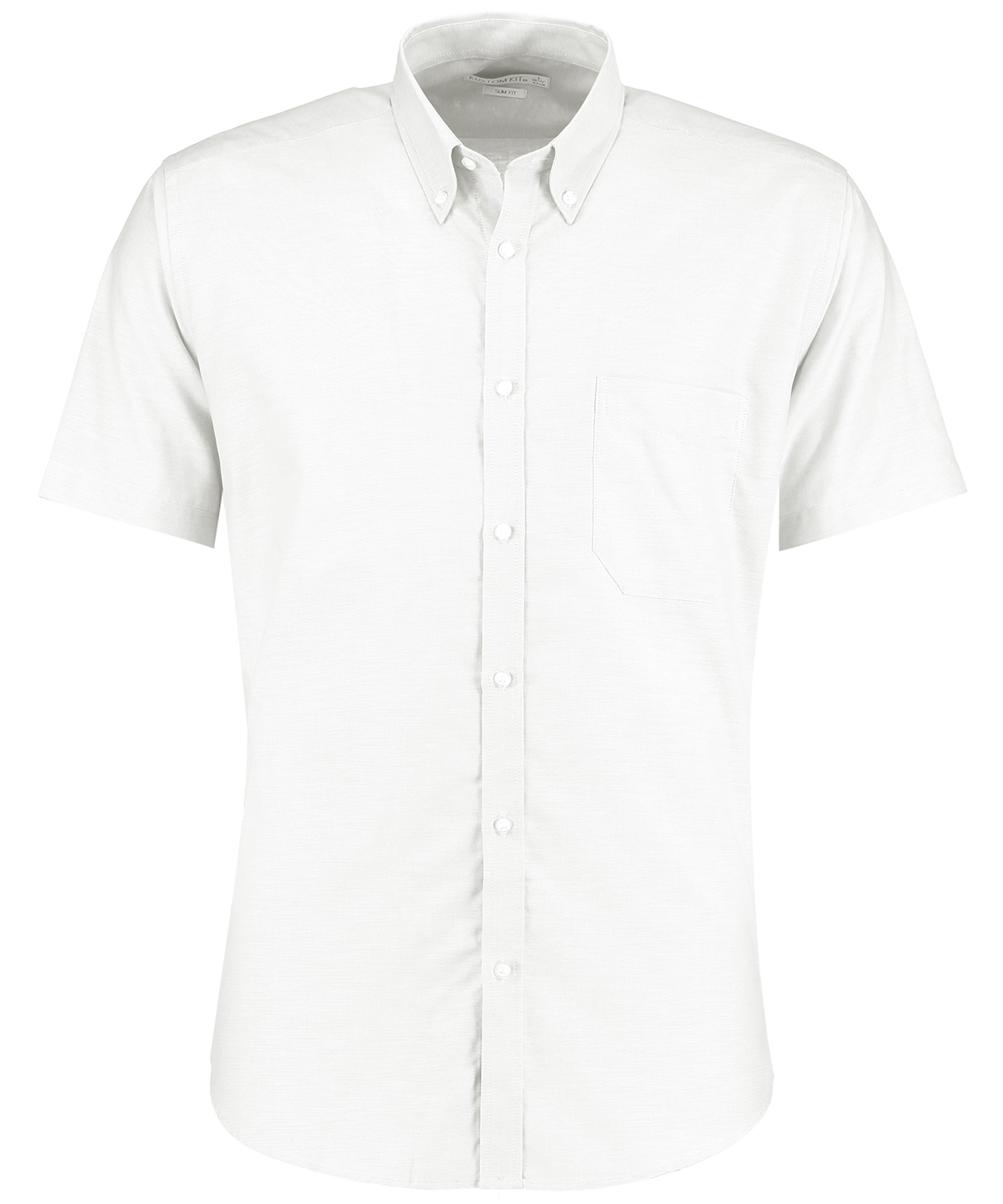 Slim fit workwear Oxford shirt short sleeve - White