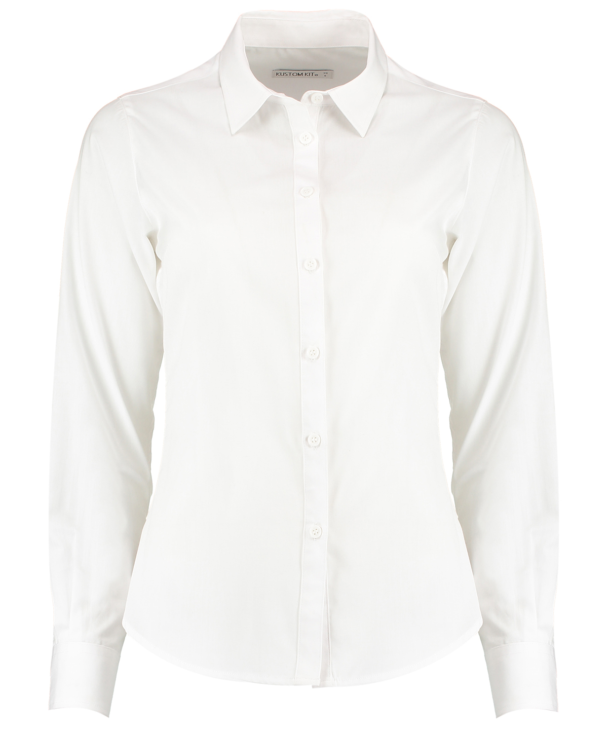 Women's poplin shirt long sleeve - White