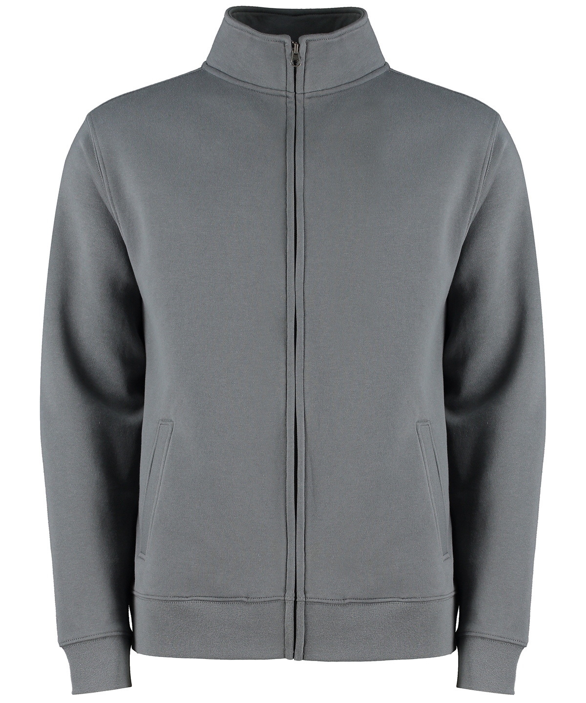 Regular fit zipped sweatshirt - Dark Grey Marl