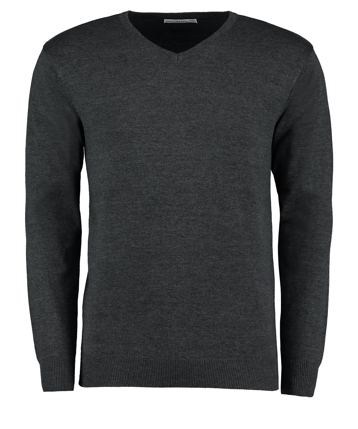 Arundel v-neck sweater long sleeve (classic fit) - Graphite