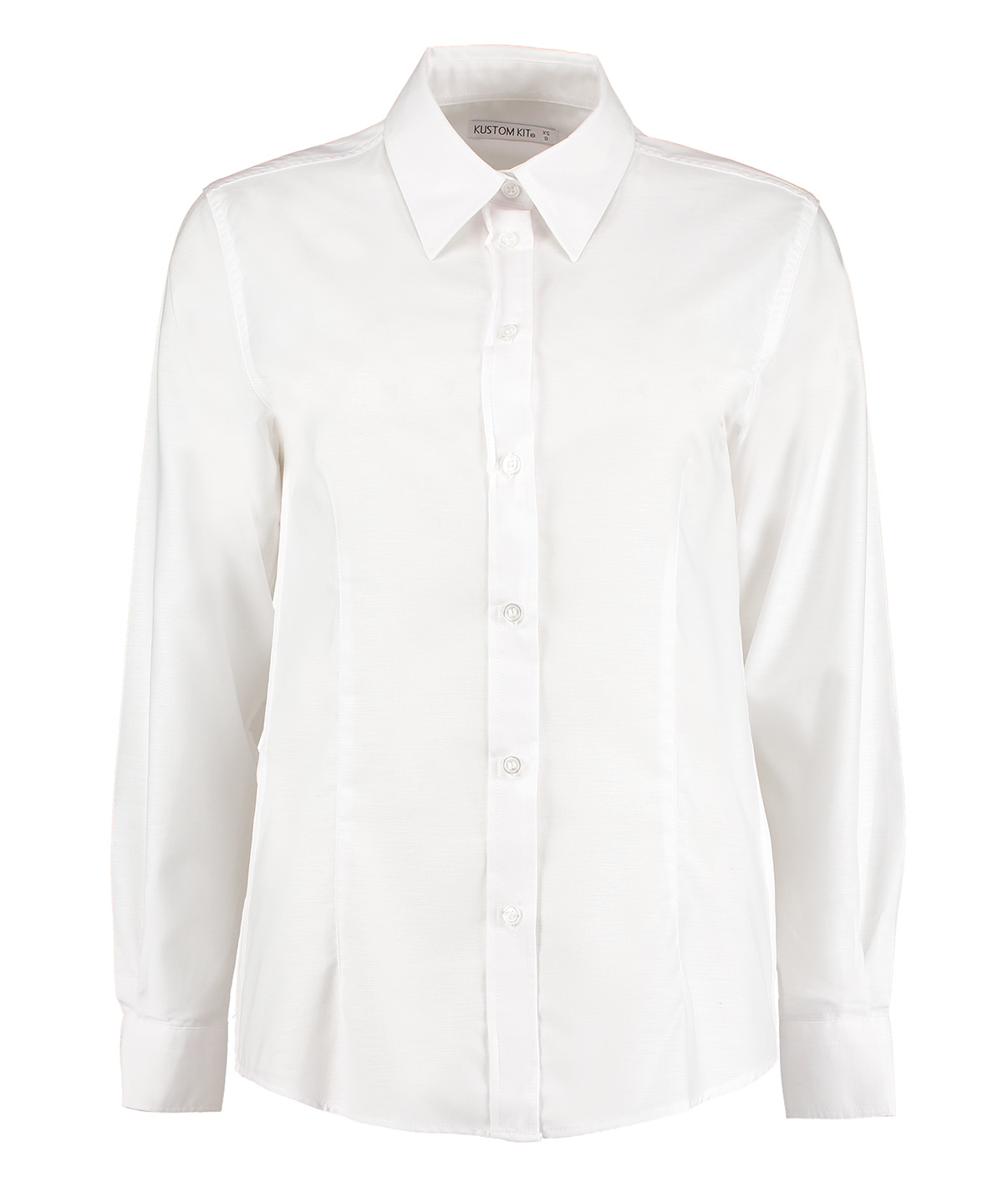 Women's workplace Oxford blouse long-sleeved (tailored fit) - White