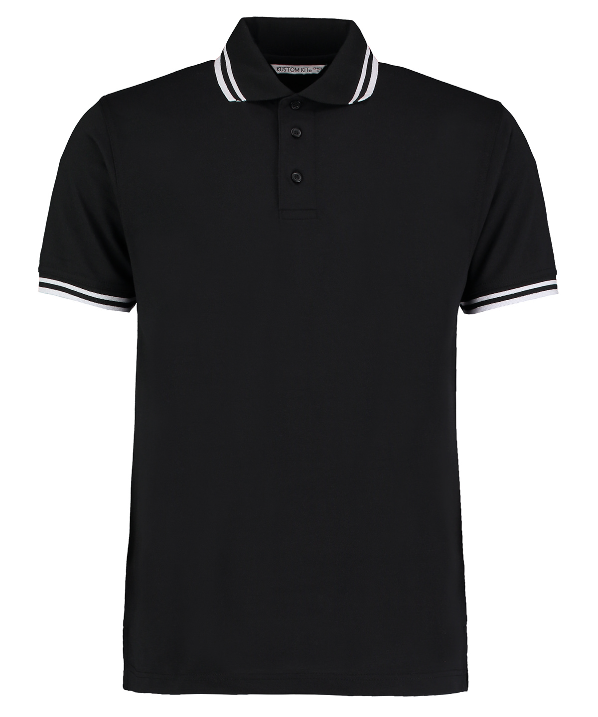 Tipped collar polo (classic fit) - Black/White