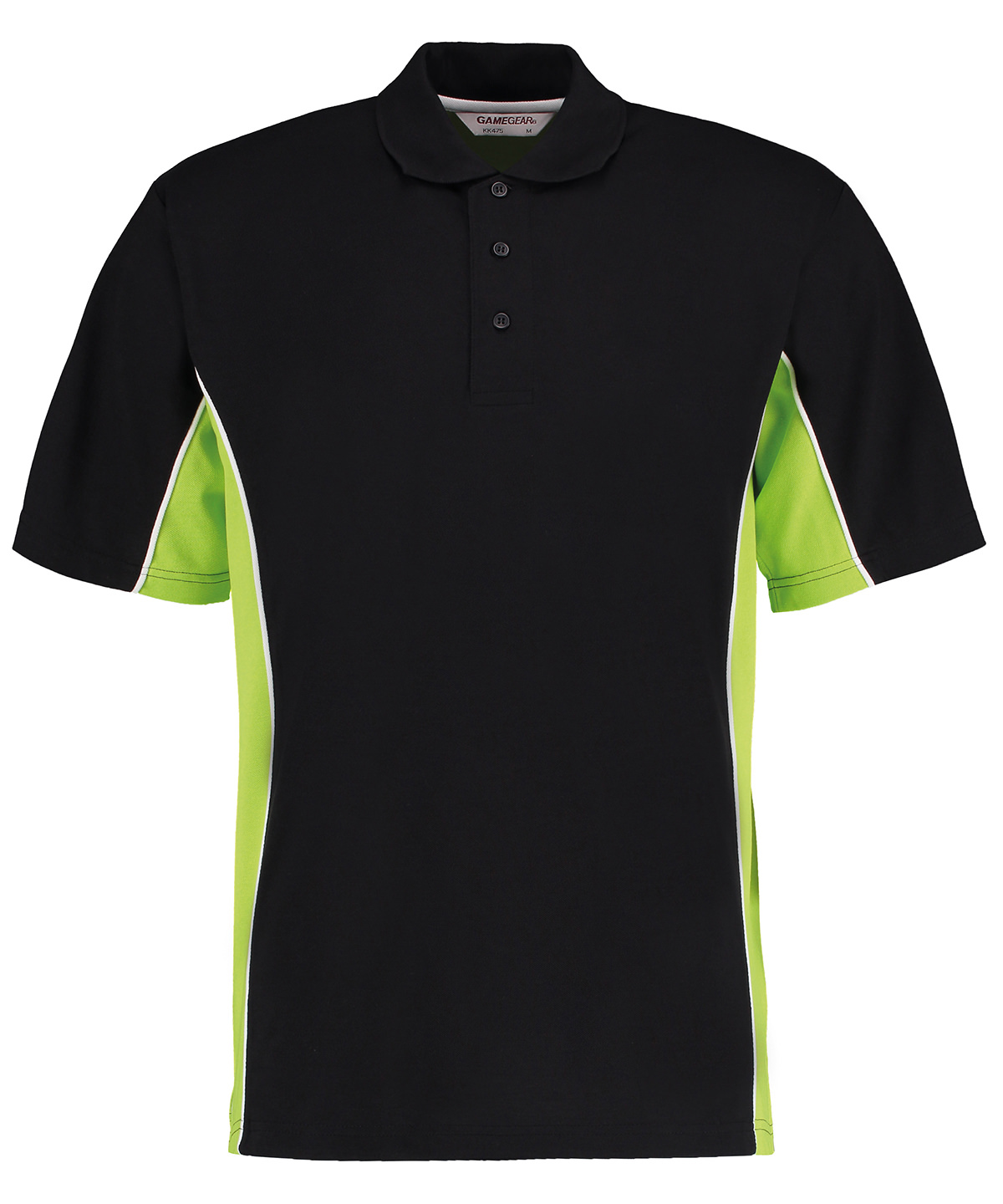 Track polo (classic fit) - Black/Lime/White