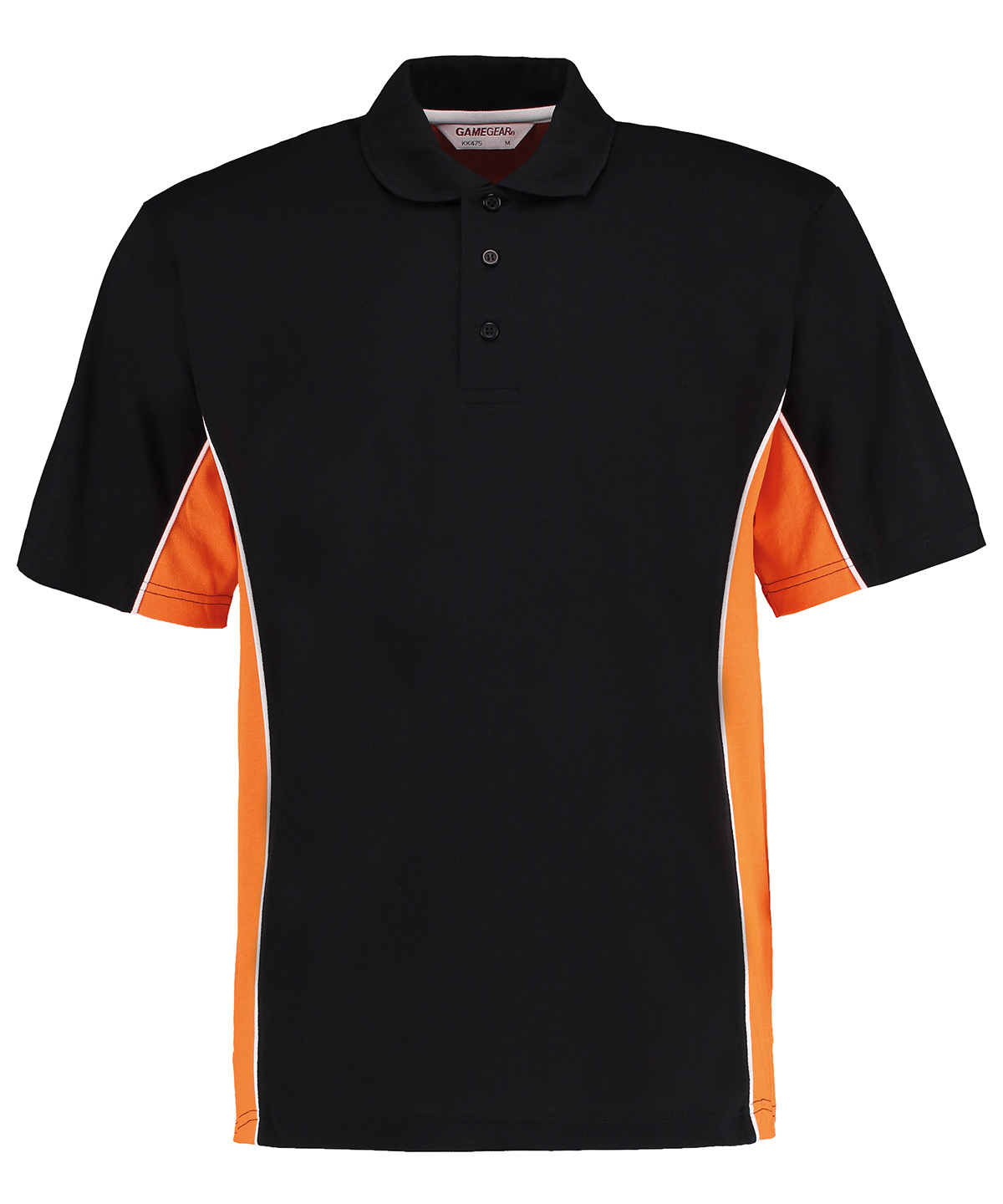 Track polo (classic fit) - Black/Orange/ White