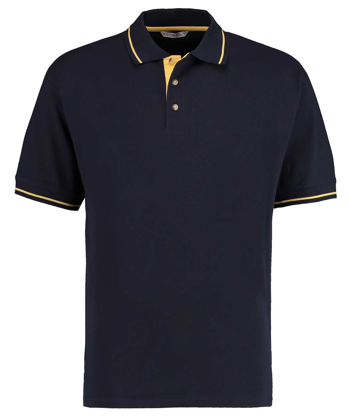 St Mellion polo (classic fit) - Navy/Sun Yellow