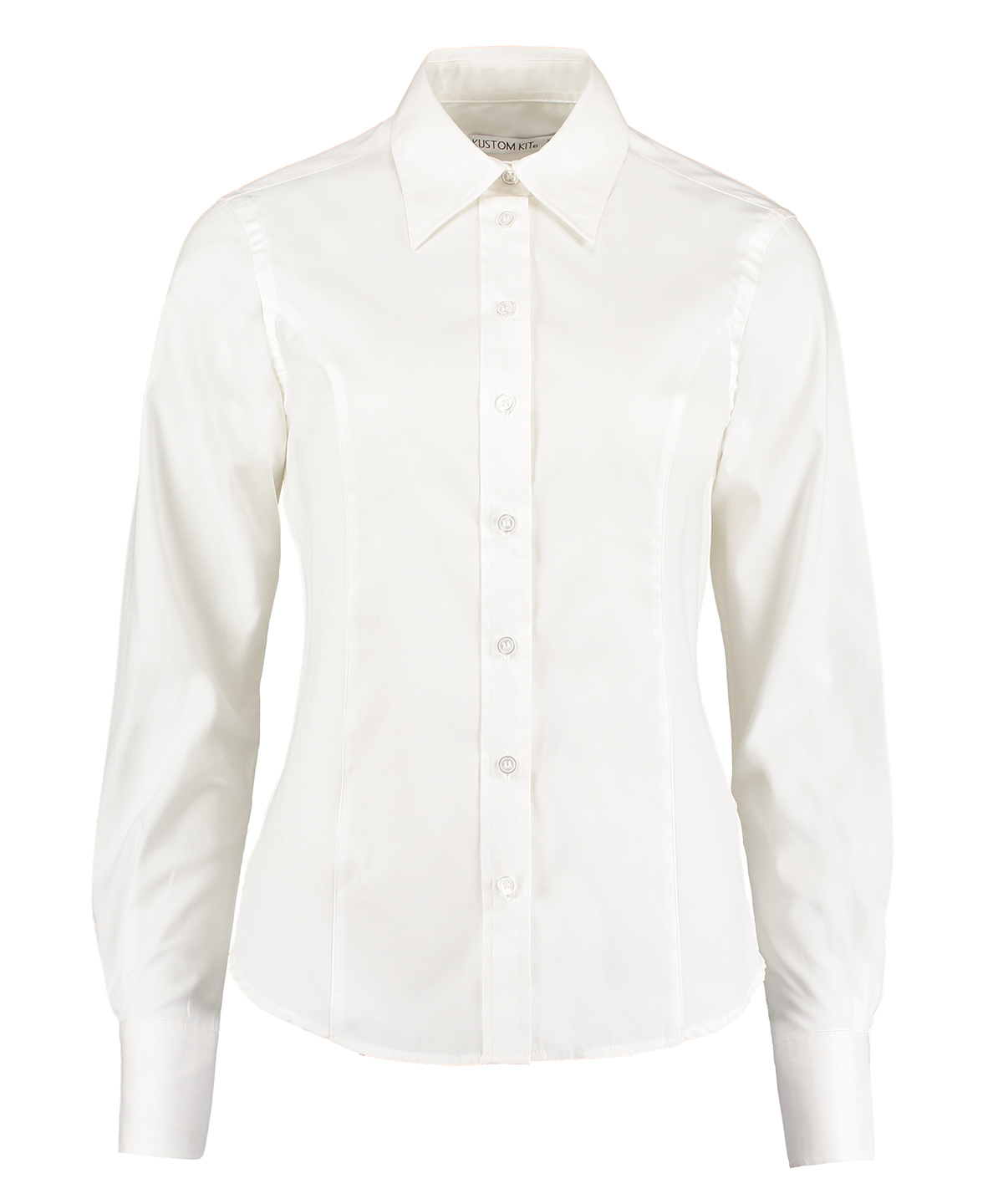 Women's corporate Oxford blouse long-sleeved (tailored fit) - White
