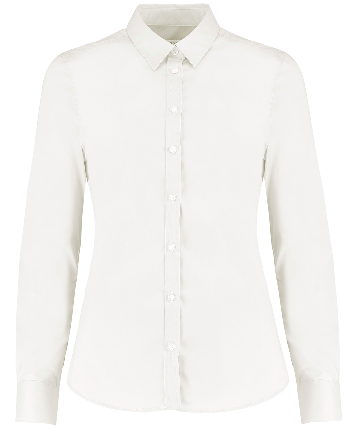Women's stretch Oxford shirt long-sleeved (tailored fit) - White