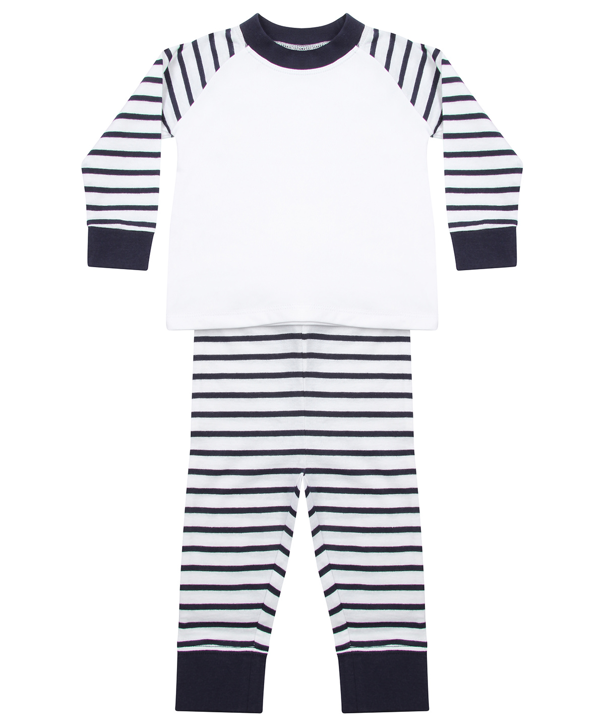 Larkwood Baby/Toddler Striped Pyjamas - Navy Stripe/White