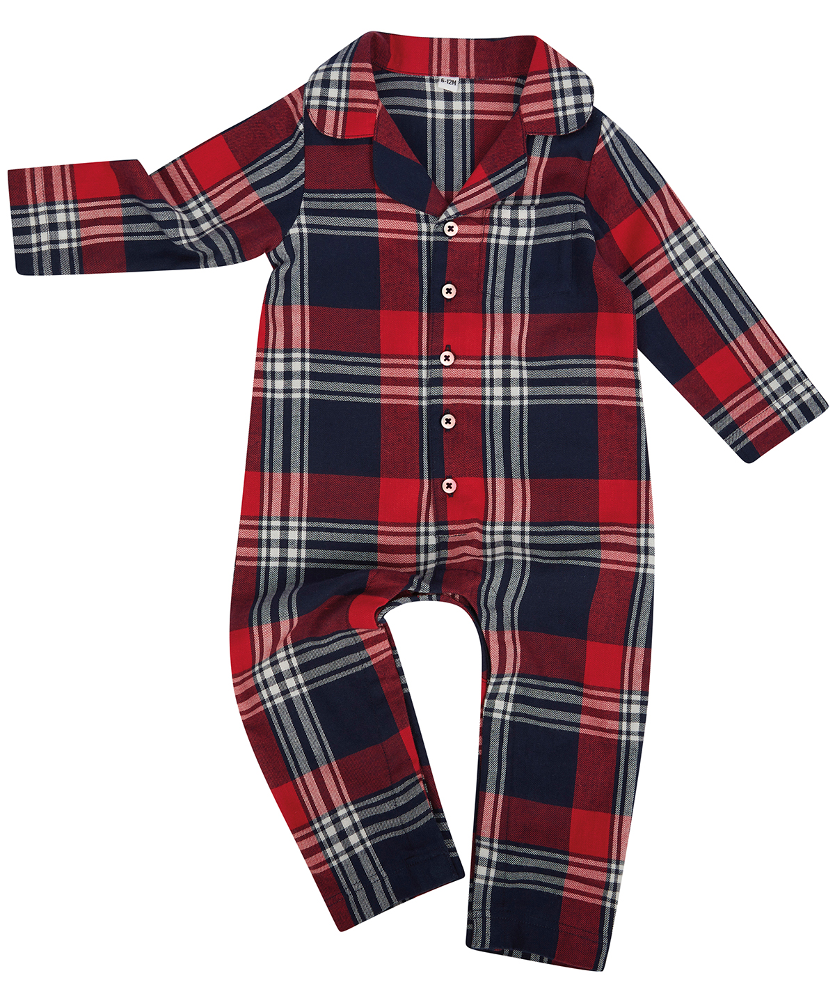 Larkwood Baby/Toddler Tartan All In One - Red/Navy Check