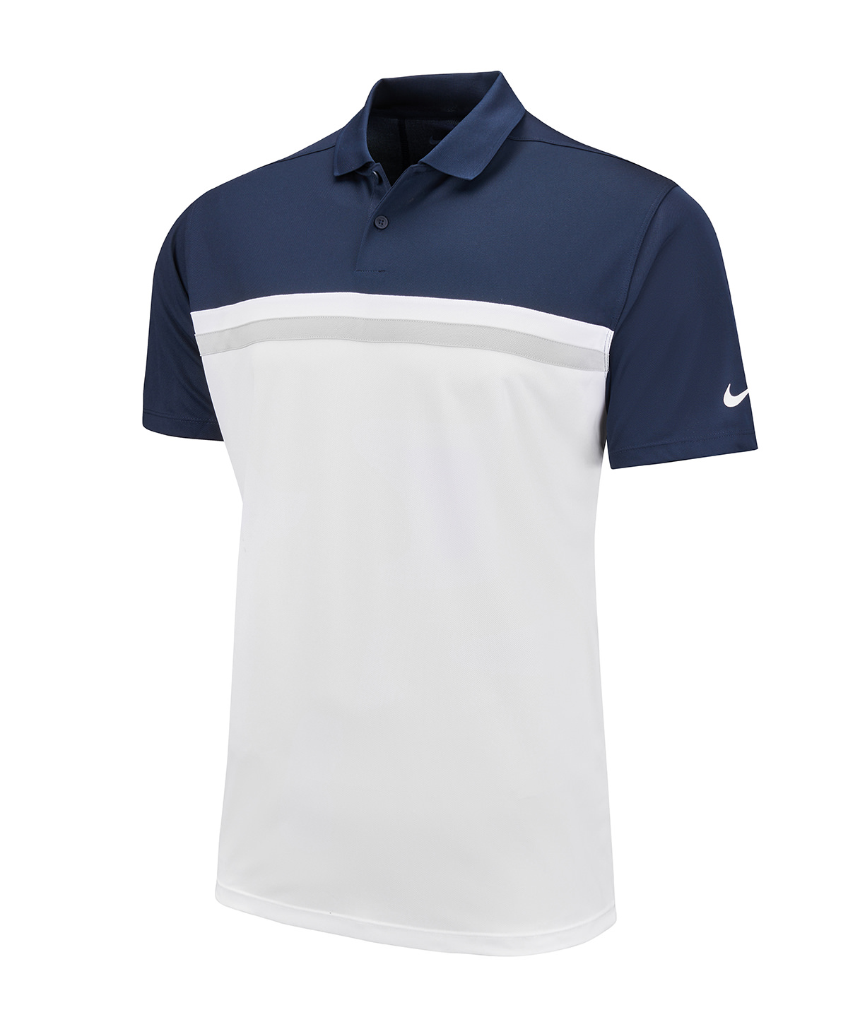 Nike Victory colour block polo - Obsidian / White / Light Smoke Grey / White