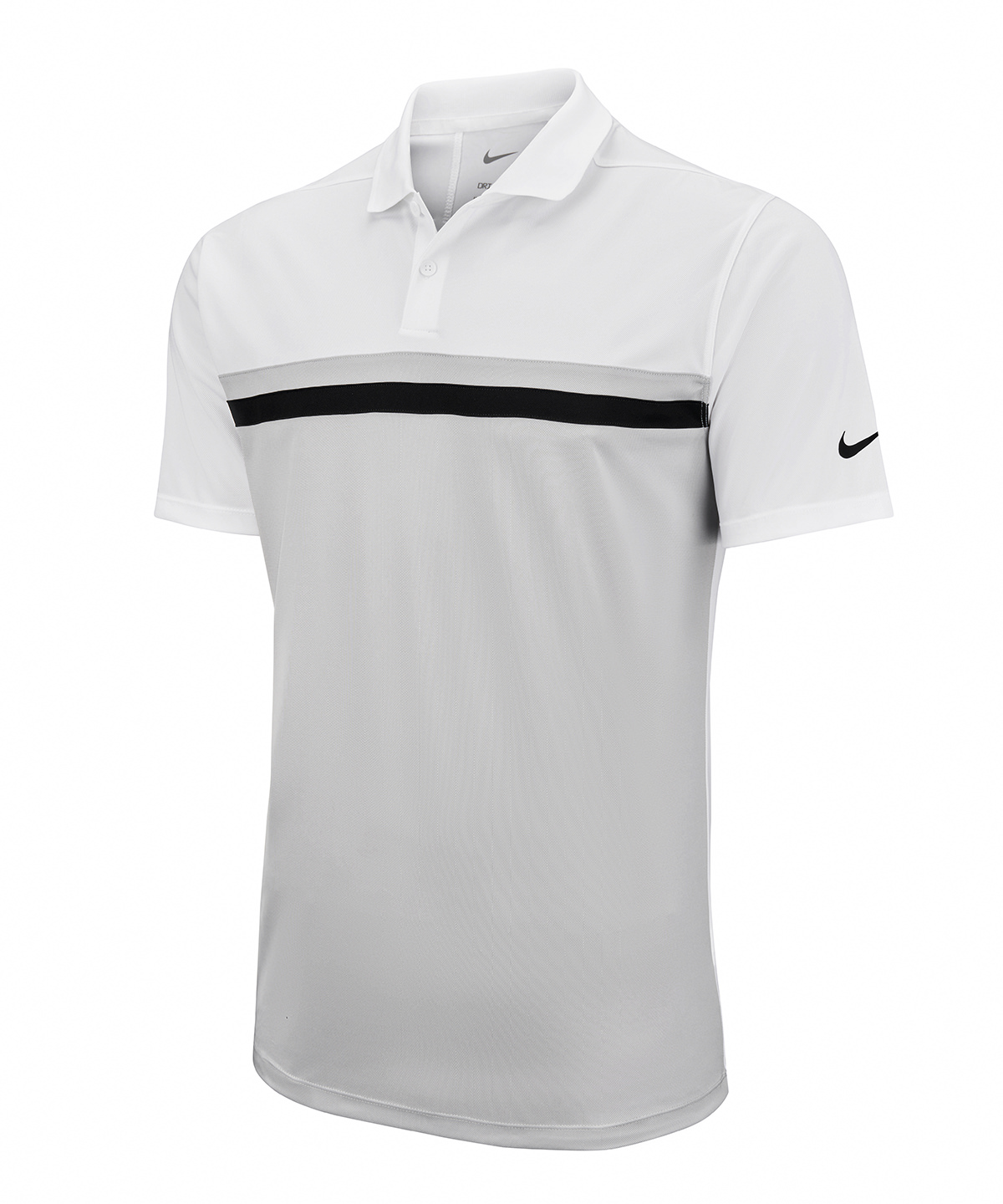 Nike Victory colour block polo - White / Light Smoke Grey / Black / Black