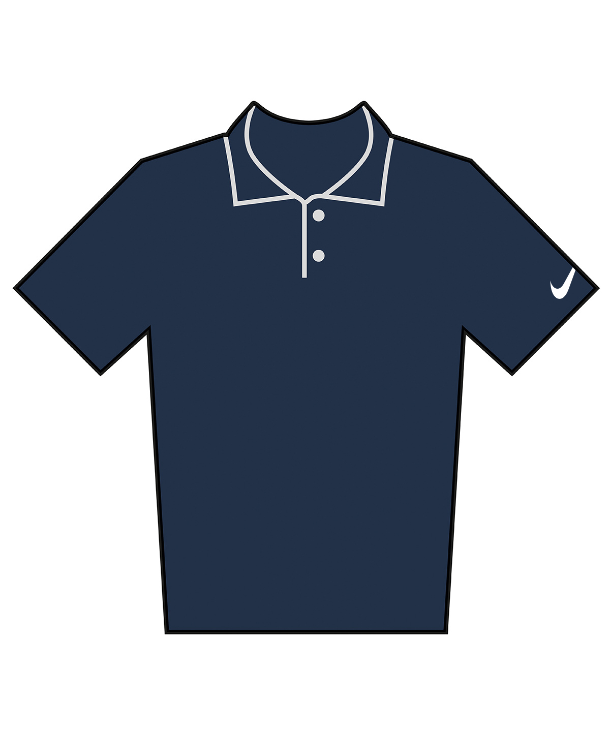 Velocity solid polo - College Navy/White