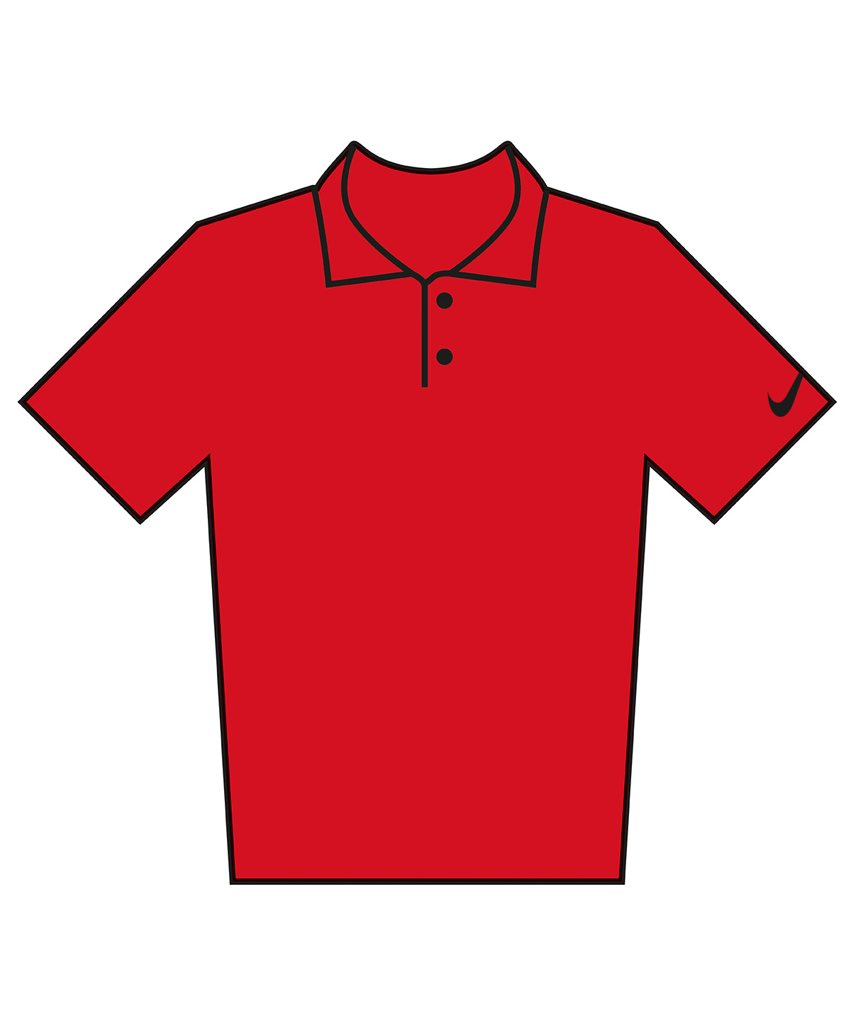 Velocity solid polo - Gym Red/Black