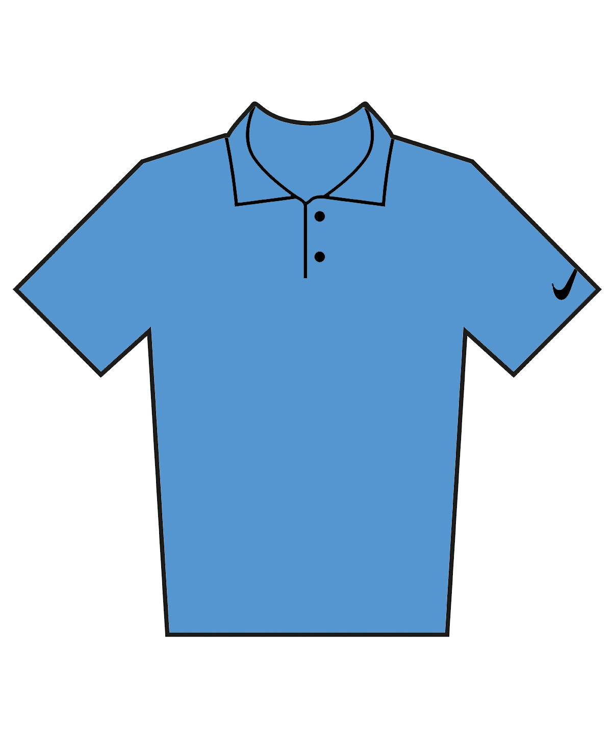 Velocity solid polo - University Blue/Black