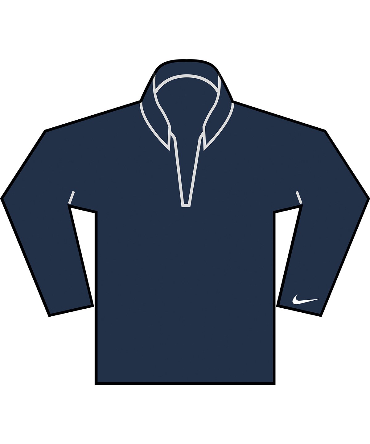 Velocity 1/2-zip top - College Navy/White