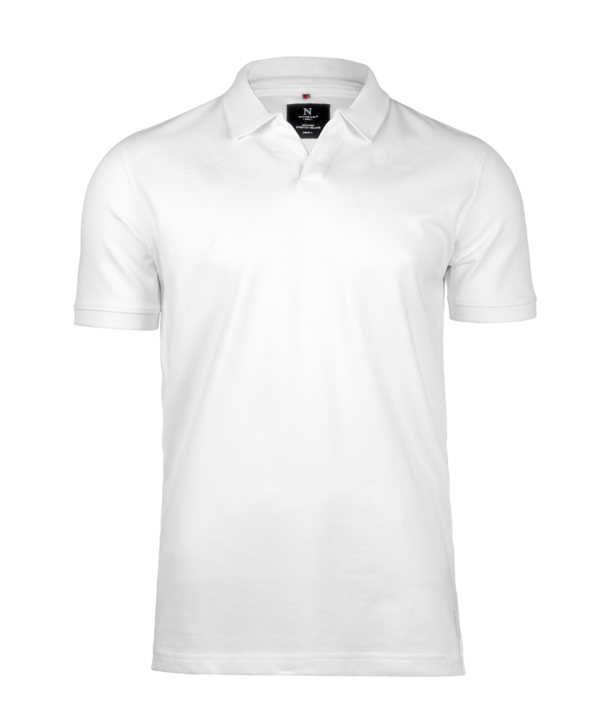Harvard v-neck – stretch deluxe polo - White